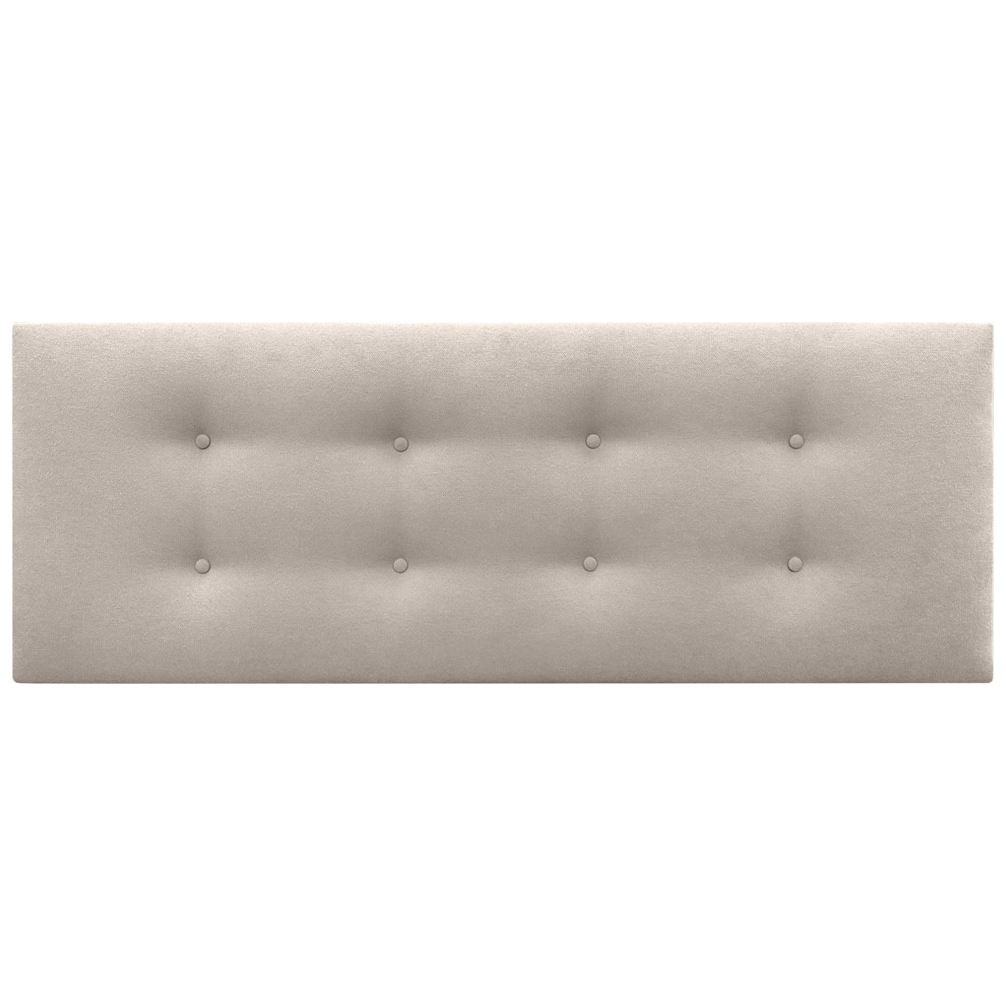 DHOME Cabecero de Polipiel o Tela AQUALINE Pro con 2 hileras de Botones Cabezal tapizado Cama Lujo (Tela Beige, 135x50cm (Camas 120/135/140))