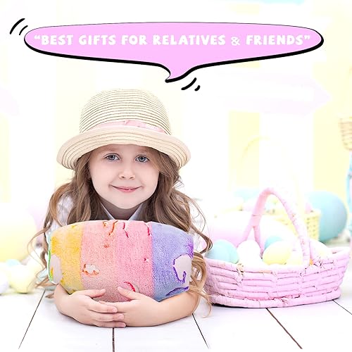 Miniatura 5 de Manta de unicornio que brilla en la oscuridad para niñas, manta de vellón de unicornio arcoíris, regalos de unicornio, juguetes de decoración,