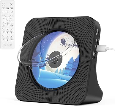CD Players for Home with Speakers, Bluetooth, Radio Black