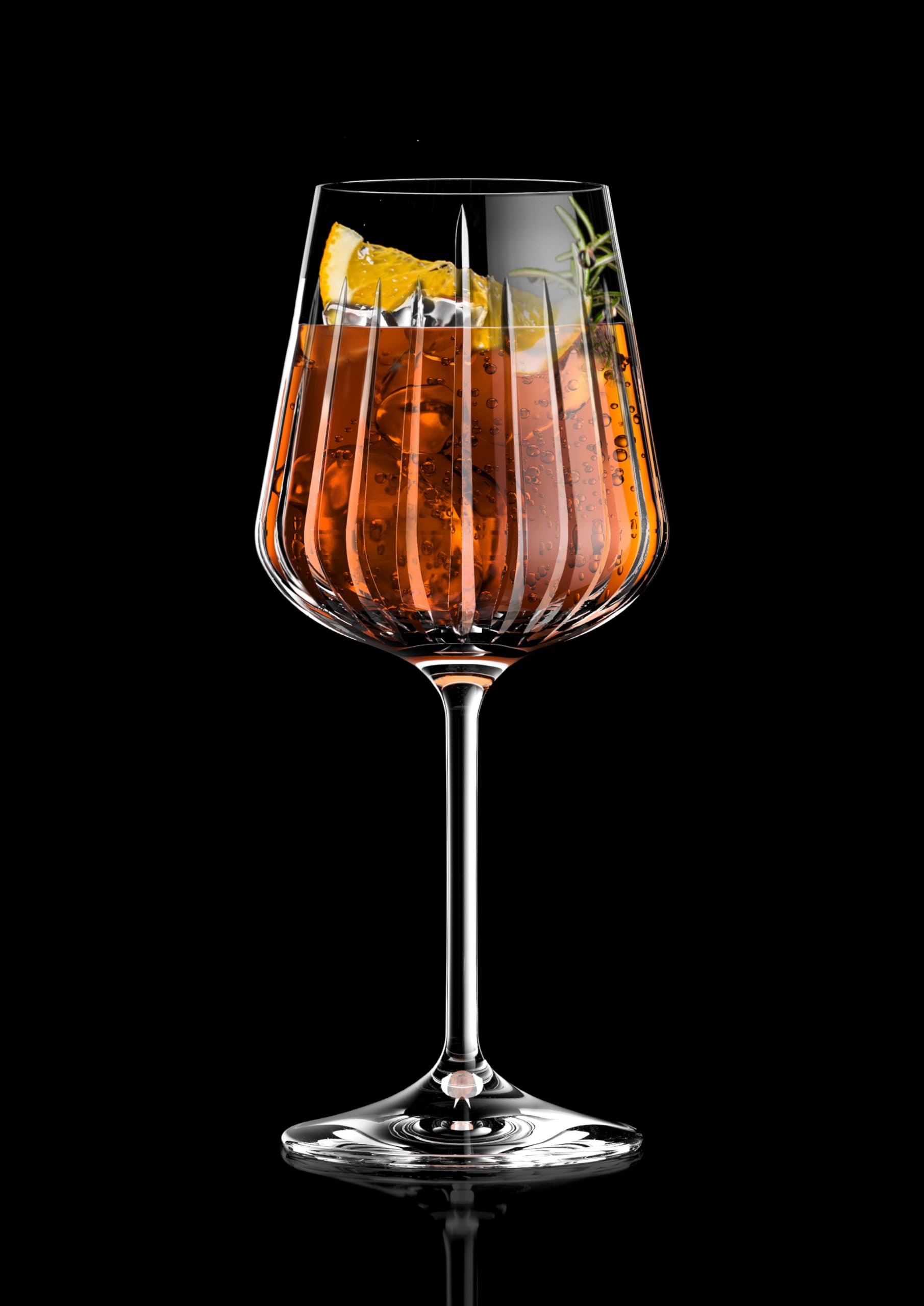 DIAMANTE Crystal Spritz Broadway Cut Lot de 2 verres en verre Motif Broadway Idéal pour Aperol Spritz, Wine Spritzer, Gin Fizz