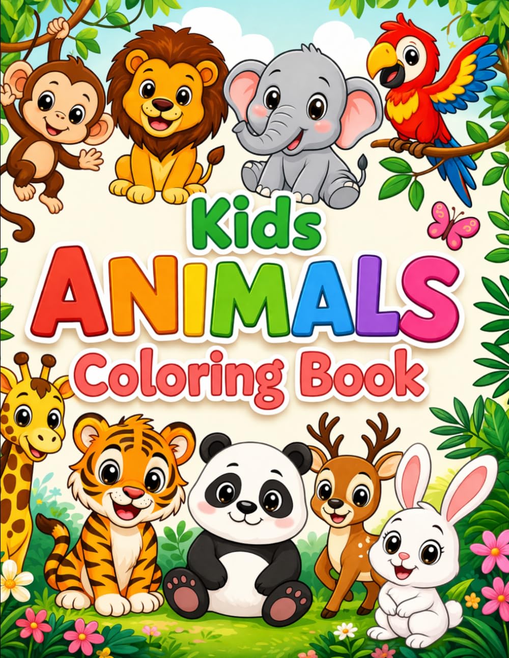 Fun, Easy & Adorable Animal Coloring Designs for Toddlers and Preschoolers | Big Simple Pages for Stress-Free Coloring: Adorable Animal Coloring Pages for Kids Ages 3–5 | Easy & Relaxing Designs