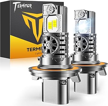 Termitor Upgraded 9008/H13 Bulbs, 80,000LM 1500% Ultra-Bright, 6500K Pure White H13/9008 Light Conversion Kits, IP68 Waterproof, Easy Plug and Play Installation, Pack of 2