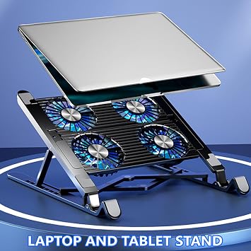 LED Gaming Laptop Cooling Pad Laptop Cooling Stand External Cooling Fan Cooling Laptop Folding Bracket