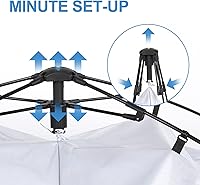 Vista 5 de Outvita Tienda de ducha de gran tamaño para 2 habitaciones, vestuario desplegable para exteriores, refugio de privacidad extra ancho instantáneo