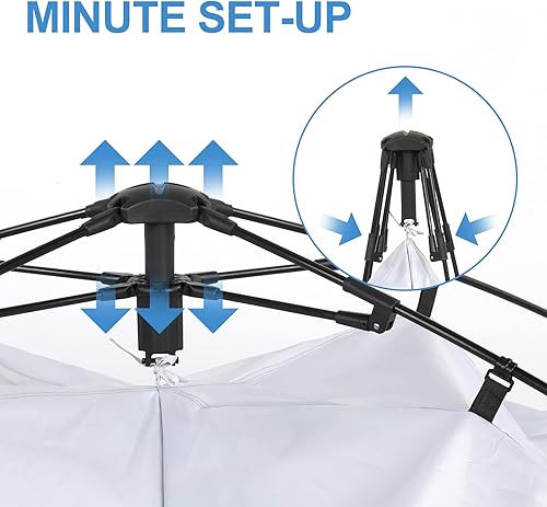 Miniatura 5 de Outvita Tienda de ducha de gran tamaño para 2 habitaciones, vestuario desplegable para exteriores, refugio de privacidad extra ancho instantáneo