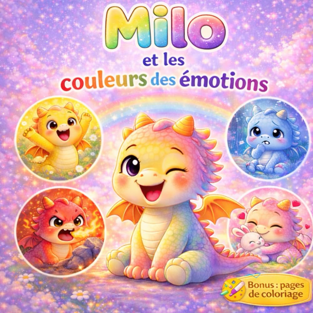 Milo et les couleurs des émotions: Apprendre à reconnaître la joie, la colère et la tristesse – Livre pour enfants 3-6 ans