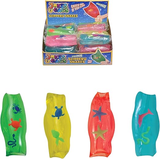 Wowow Toys Pack of 4 Slippery Snakes Water Snake Fidget Toys Pack