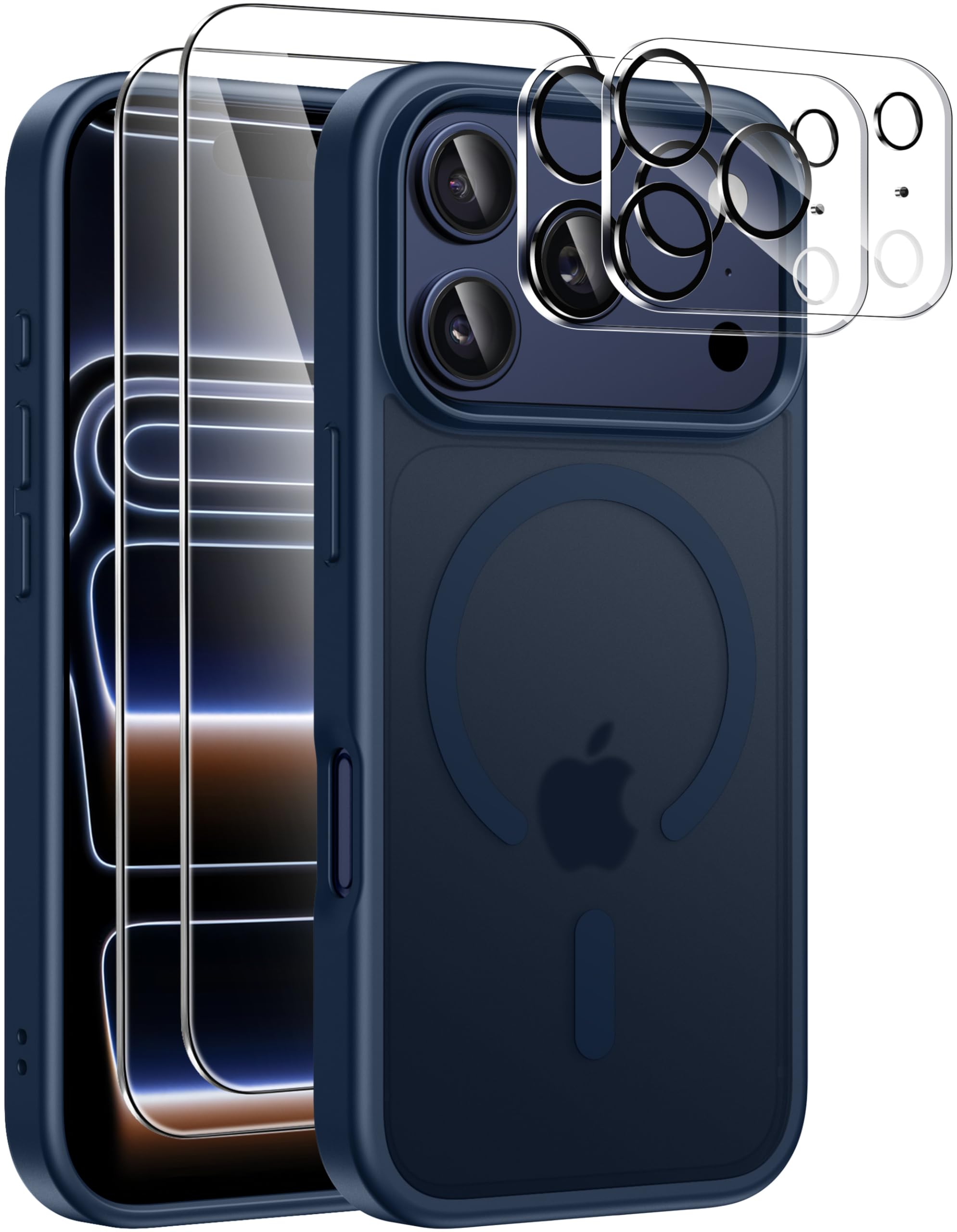ivencase Magnétique Coque pour iPhone 17 Pro Max avec 2 Verres Trempés et 2 Camé