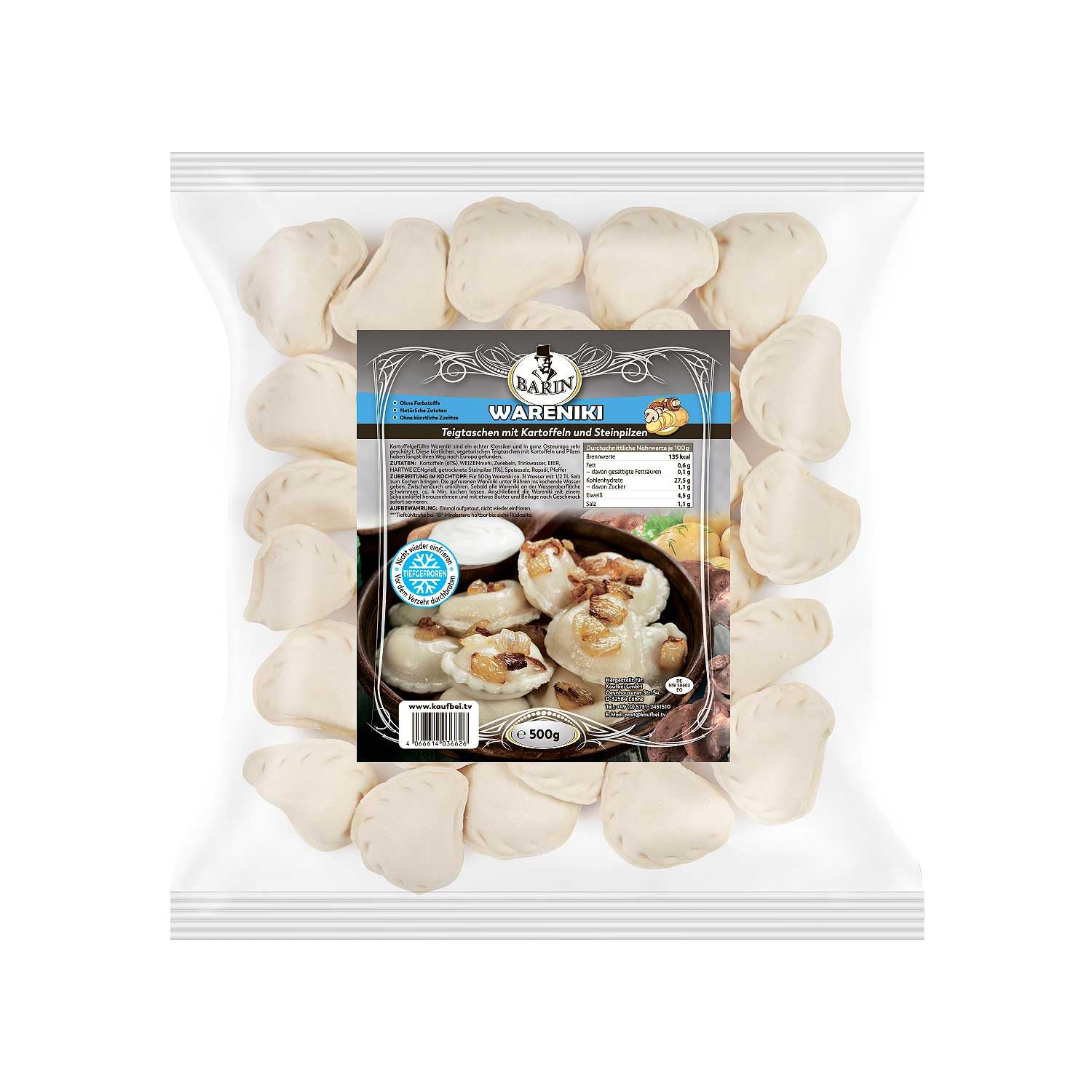BARIN Slawische Klassiker Set 2160g Syrniki und Wareniki mit drei verschiedenen Füllungen Tiefgefrorene Russische Spezialitäten Quarkpfannkuchen Teigtaschen mit Kartoffeln, Spеck, Steinpilzen,