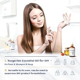 HIQILI 100ML Tangerine Essential Oil, Skin Care, Hair Care, Air Purification, Can be Added to Body Lotion, Shampoos, Diffusers Use - 3.38 Fl Oz