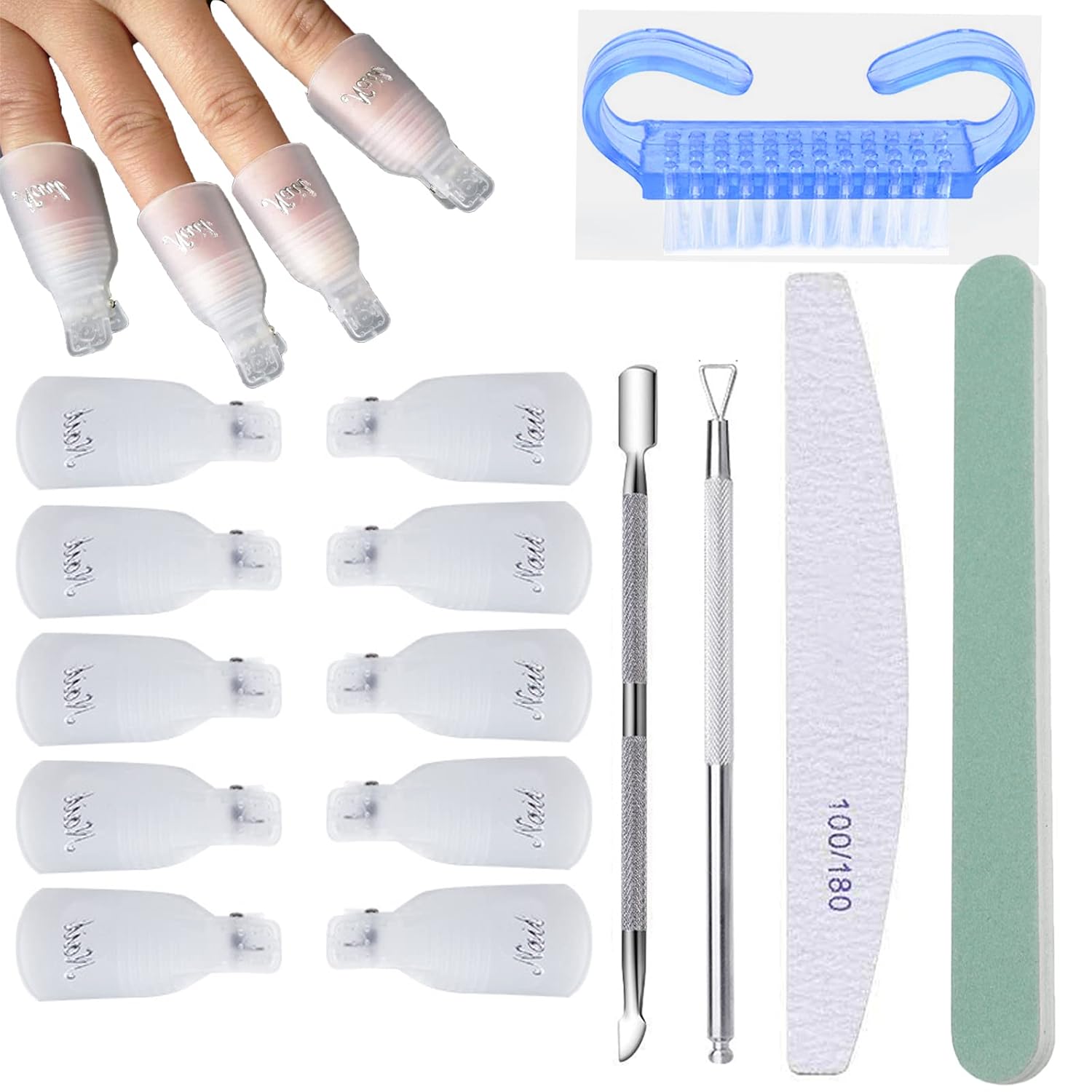 Lifextol Nail Polish Remover Clips Tools Soak Off Caps