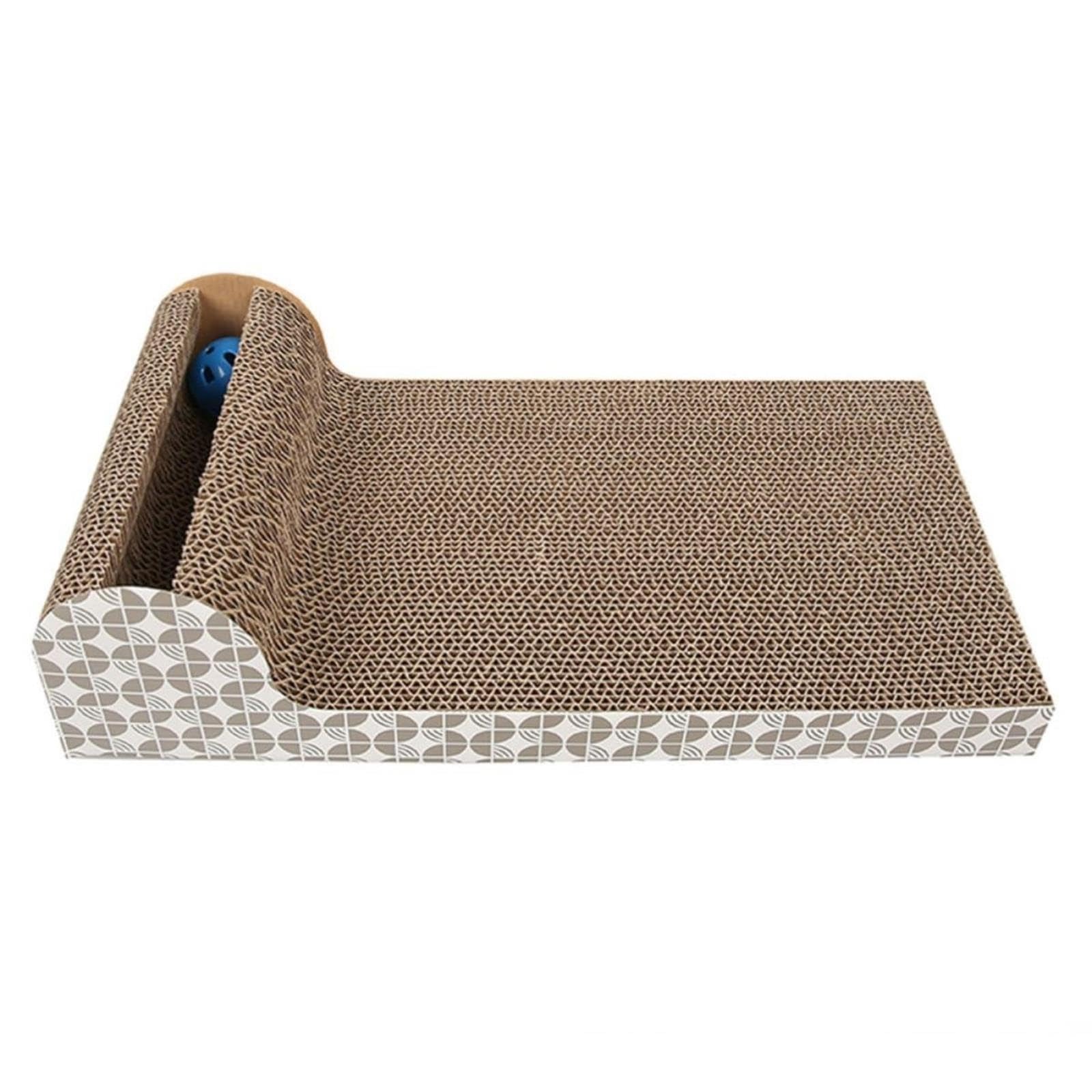 Tiragraffi for gatti ondulato for scalatore con erba gatta marrone Tiragraffi per gatti