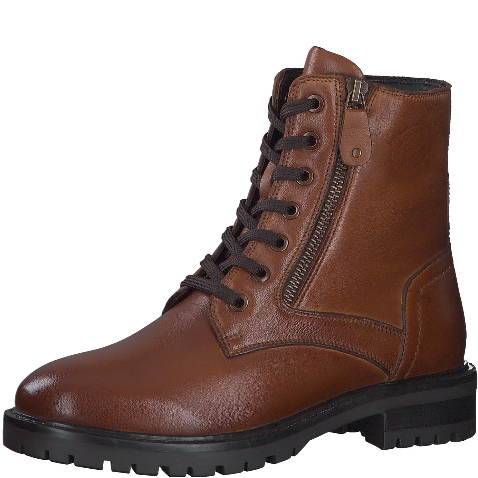 s.Oliver Damen Stiefeletten ohne Absatz aus Leder mit Reißverschluss