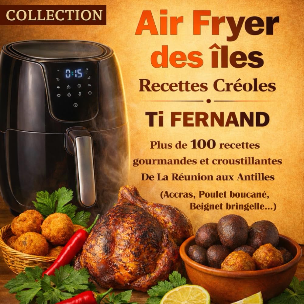 Air Fryer des Îles – Recettes Créoles par Ti Fernand: Plus de 100 recettes gourmandes, croustillantes et exotiques de la Réunion aux Antilles (Cuisine & Rhums des Îles par Ti Fernand)