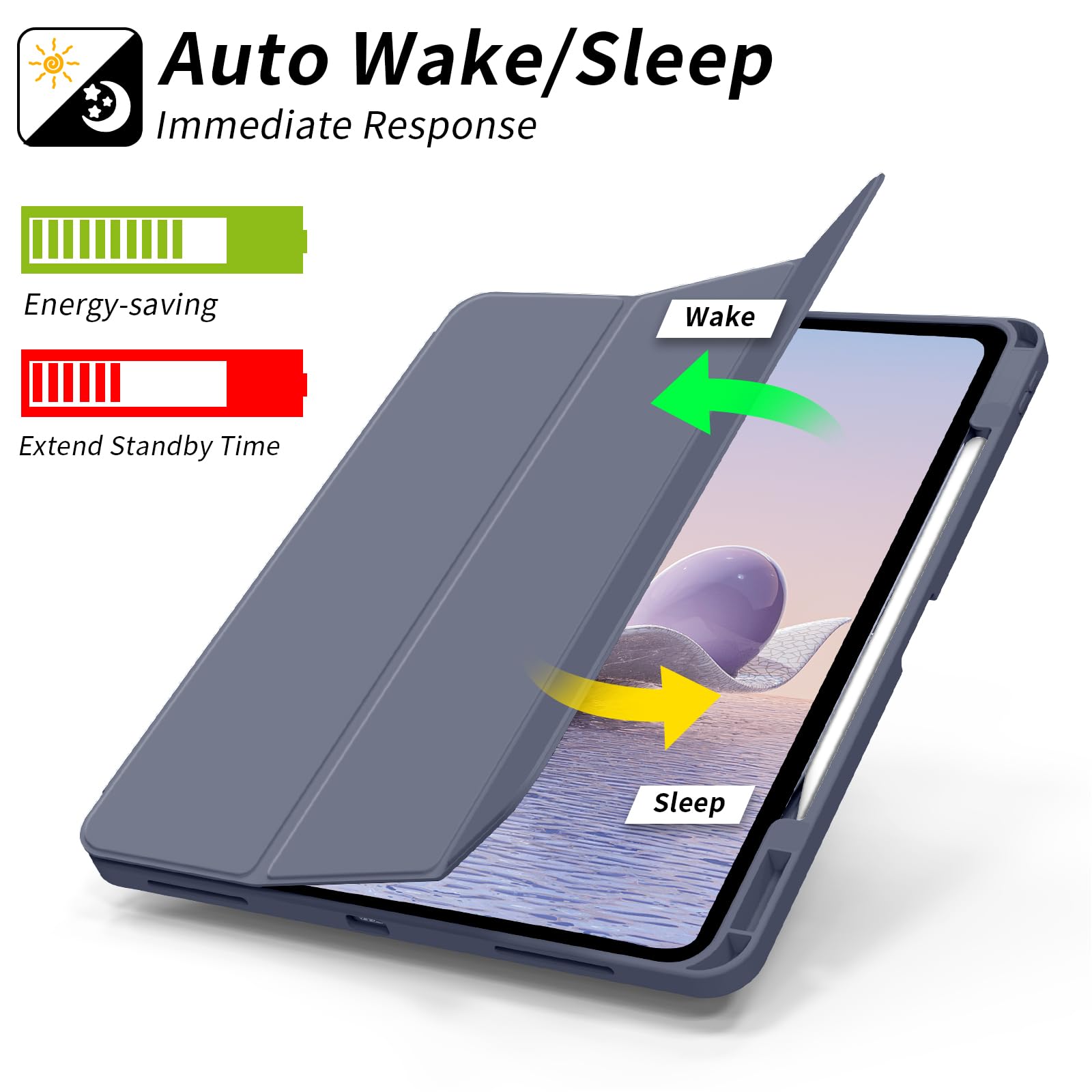 KenKe Capa para iPad Pro 12,9 polegadas (6ª/5ª, 2022/2021), para