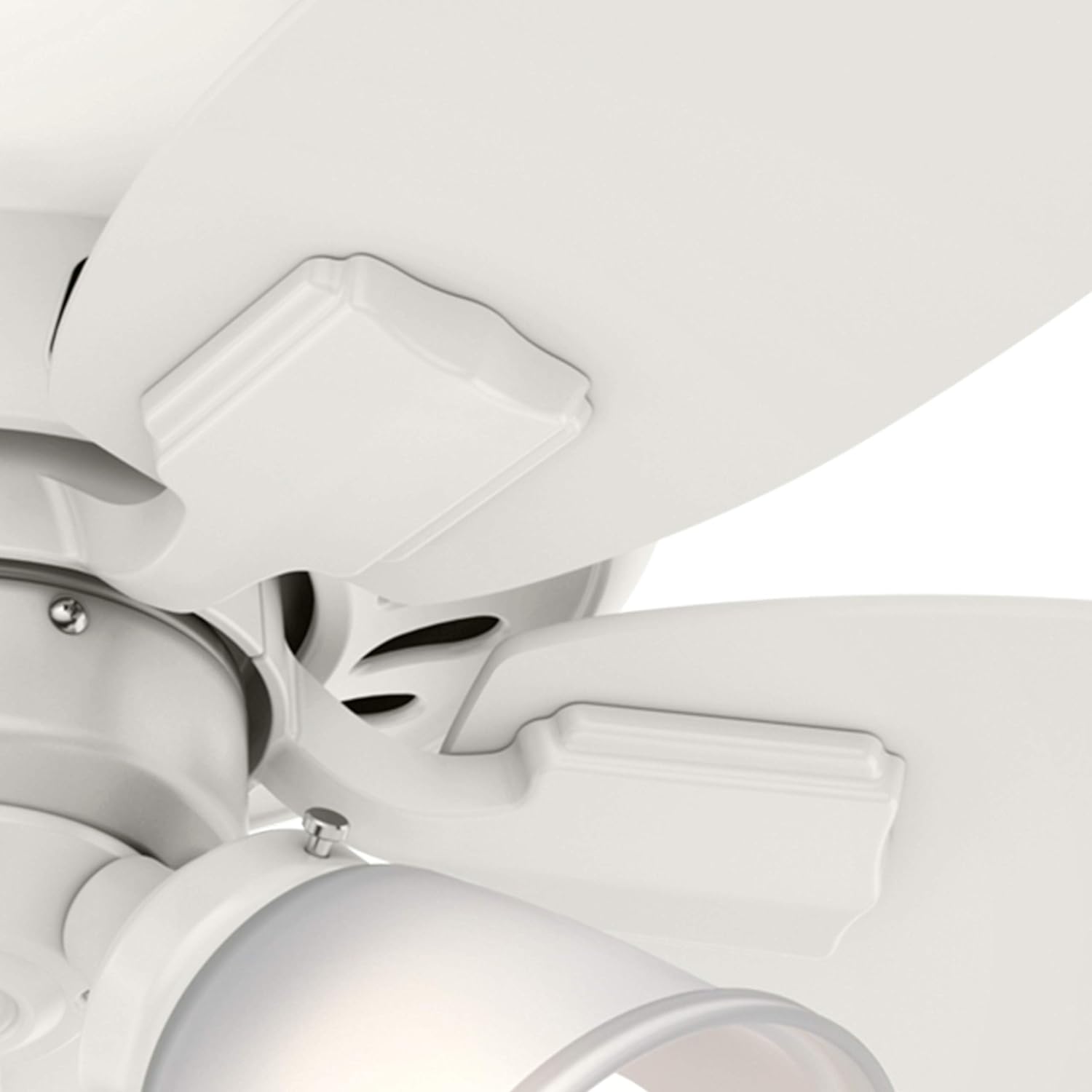 Hottest Sales Hunter Fan 42 inch Fresh White Low Profile Indoor Ceiling Fan with Light Kit (Renewed)