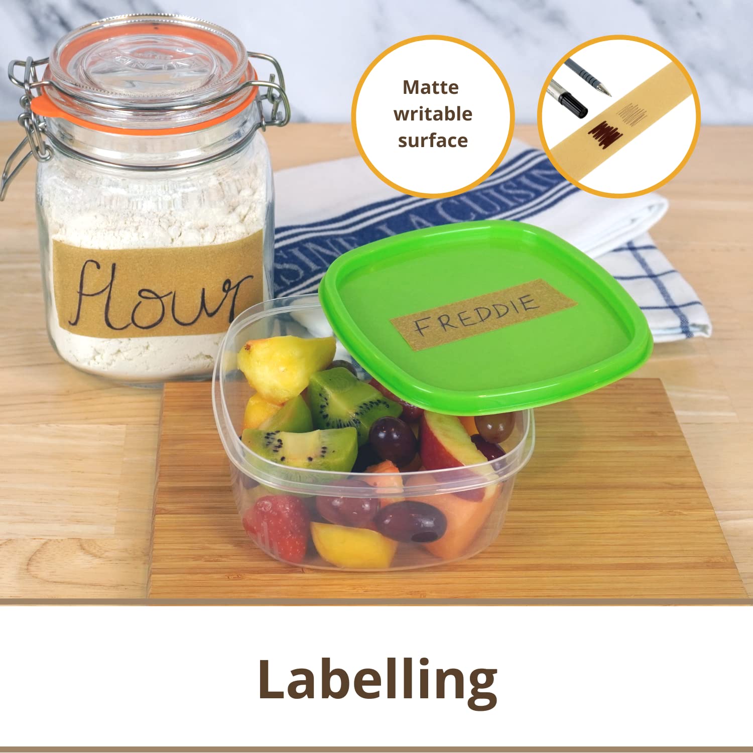 Lot De 3 Rubans Adhésifs Papier Kraft GTSE 48mm X 50m - Emballage Écologique Et Recyclable