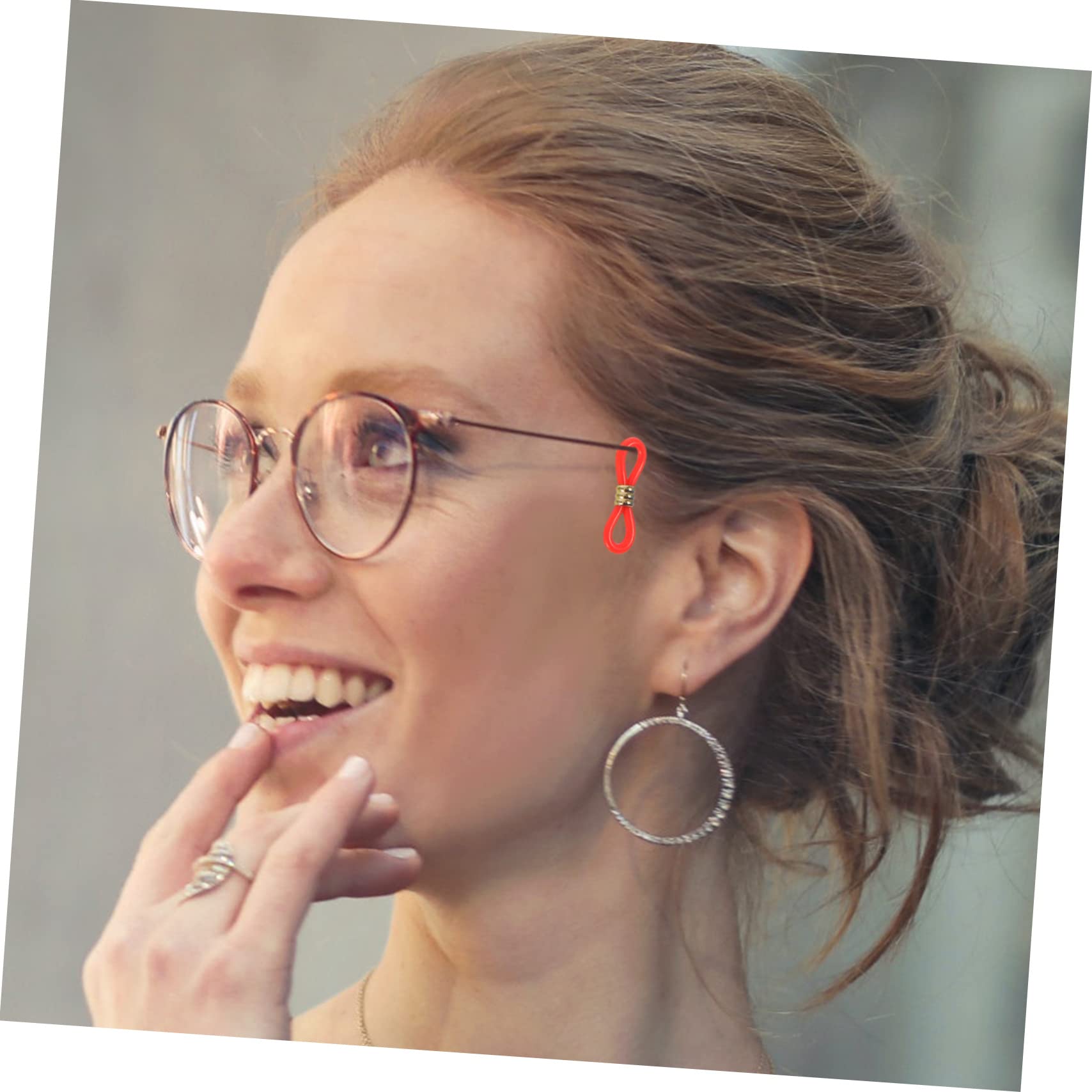 Holibanna Support de Lunettes Embouts pour Chaîne de Lunettes Antidérapant en Silicone et Métal, Lot de 60 Réglables pour Éviter la Perte