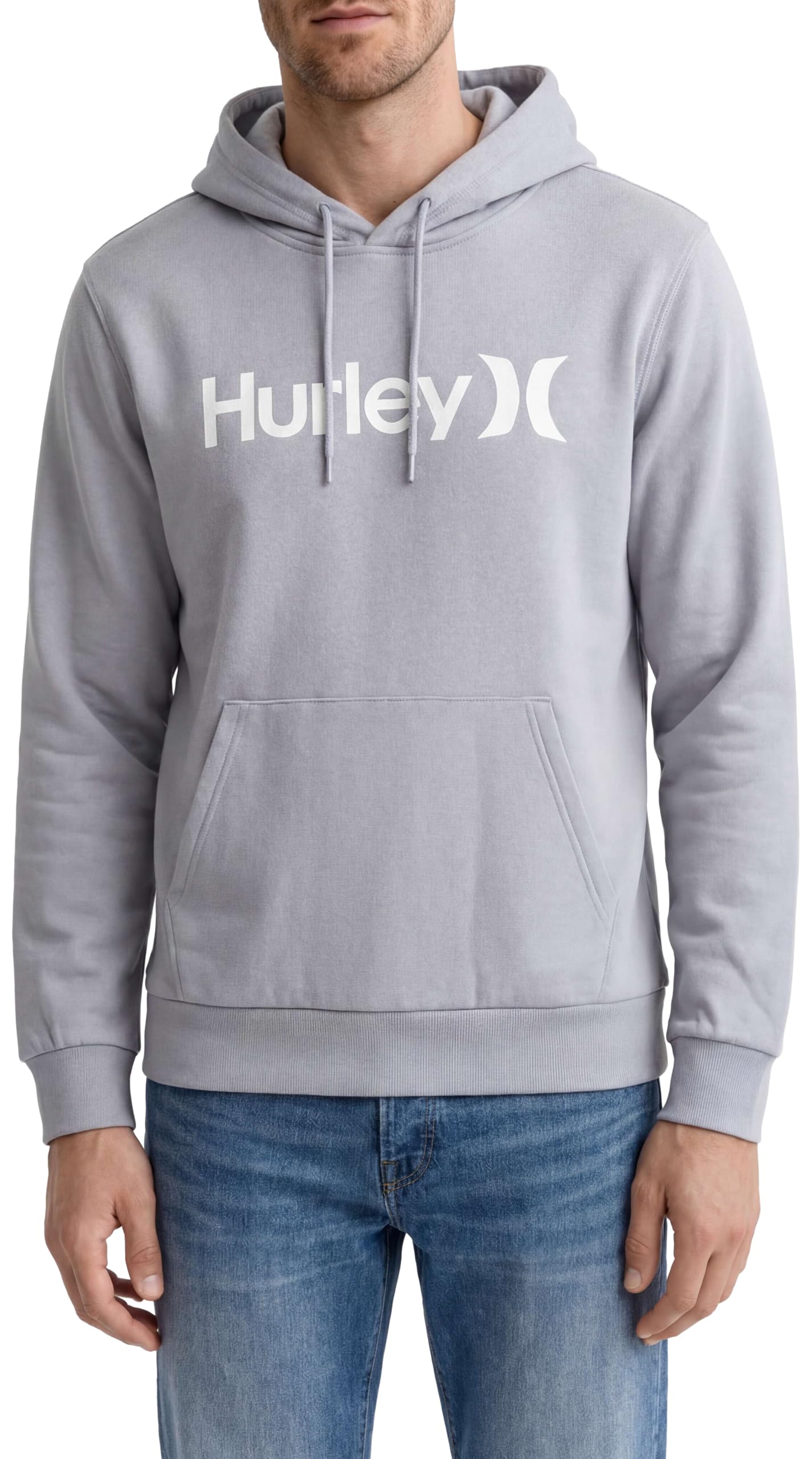 Hurley Men's O&o Pullover Hoodie Pullover Sweater, Silver, M