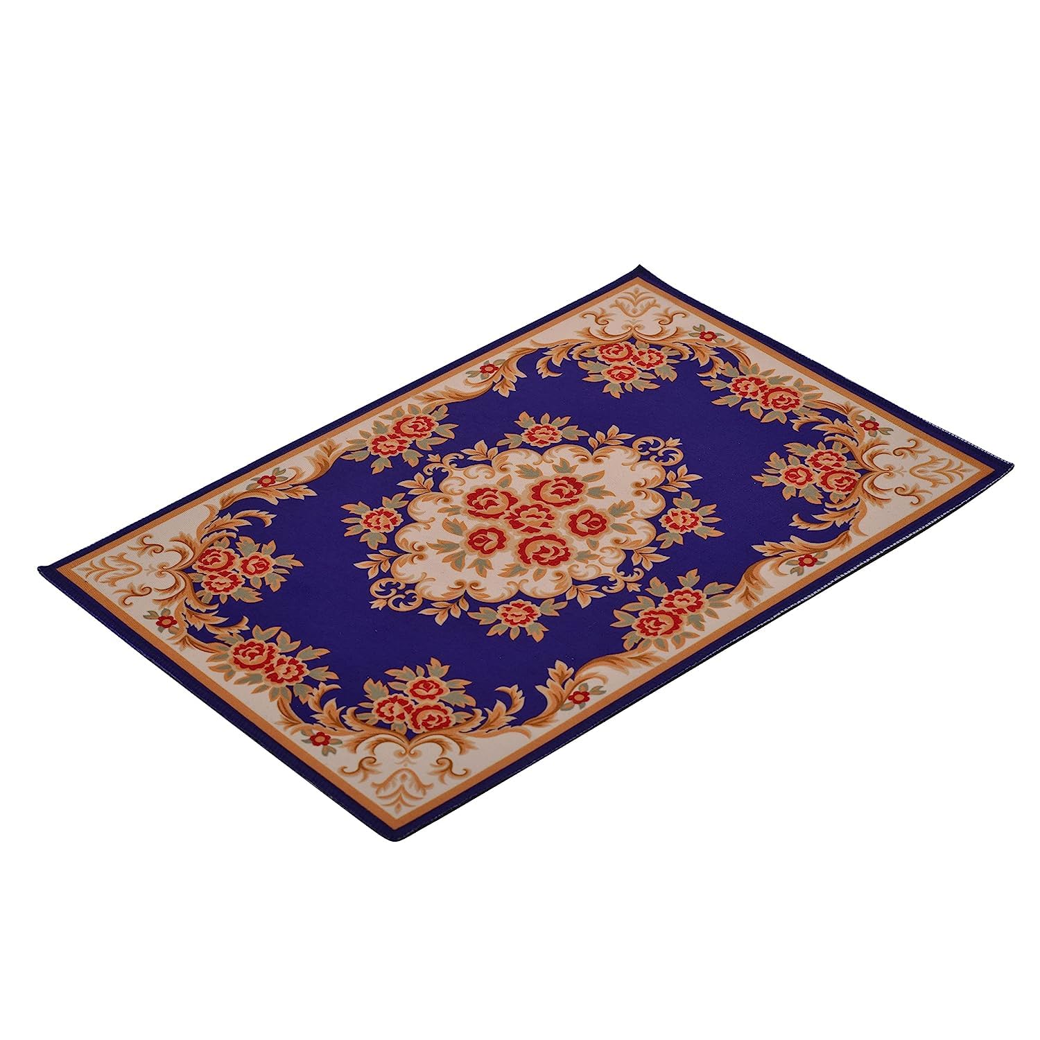 Floral Design Anti-Slip with Rubber Back Doormat for Bathroom, Bedroom, Kitchen, Living Room, Front Door and More (Bathroom Mat)