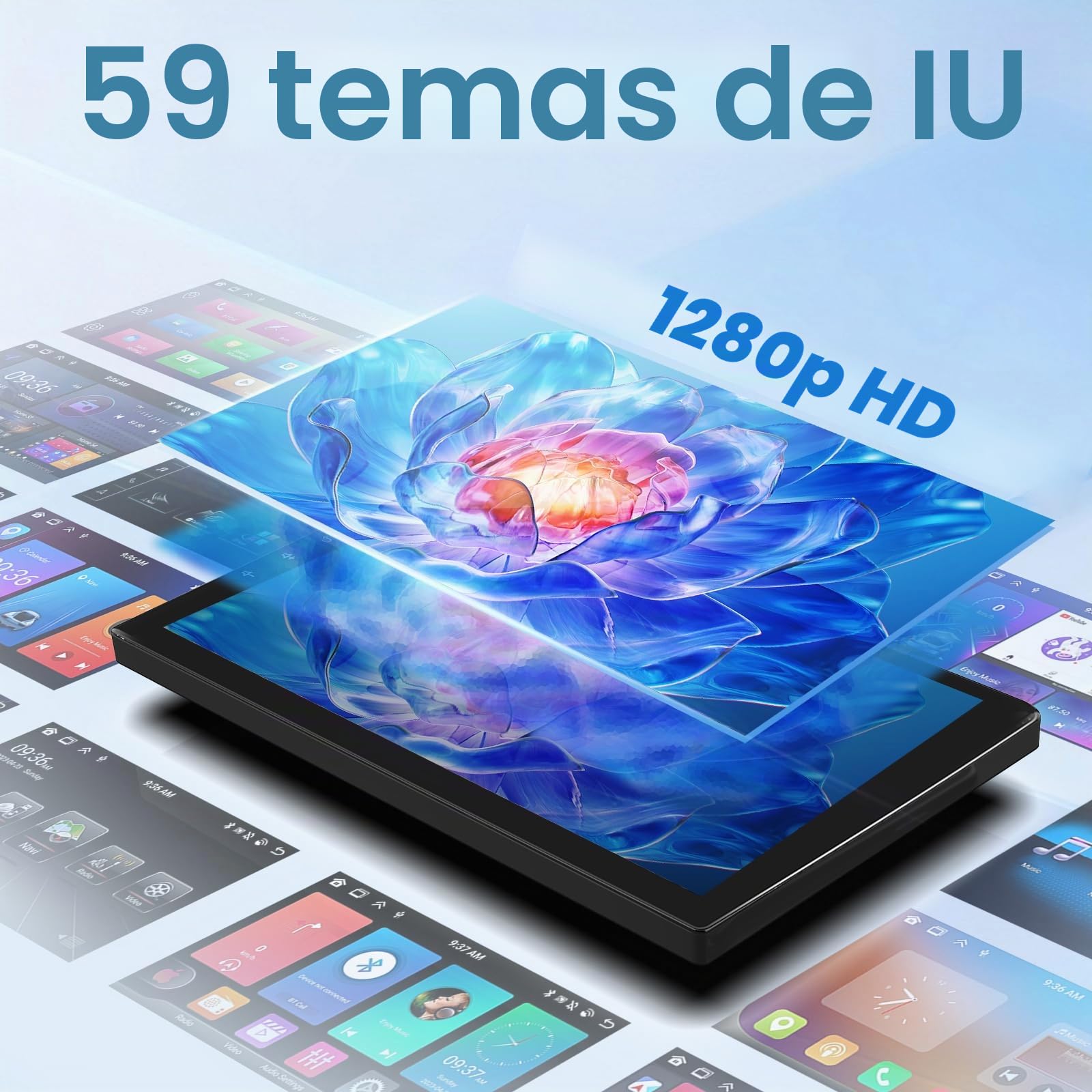 Hodozzy 6GB+128GB 8-Core Android Radio para Renault Clio 3th 2005-2014 con Carplay Android Auto Inalámbrico, 2 DIN Pantalla Táctil 9 Pulgadas Radio Coche con Bluetooth GPS WiFi DSP FM/RDS Cámara