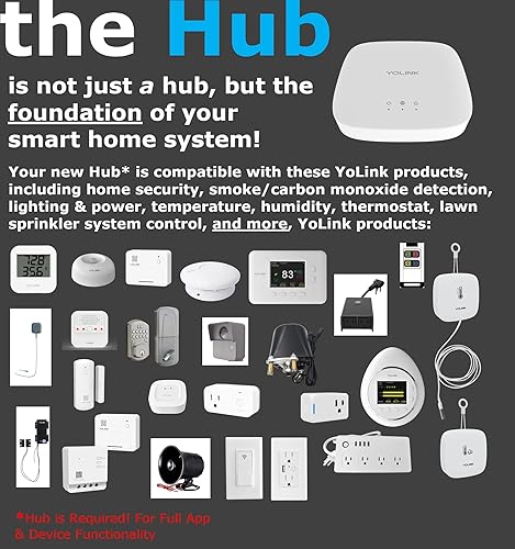 Vista 19 de YoLink Kit de inicio para el hogar inteligente: Hub y paquete de 3 sensores de fugas de agua 1, LoRa hasta 1/4 de milla de rango al aire libre