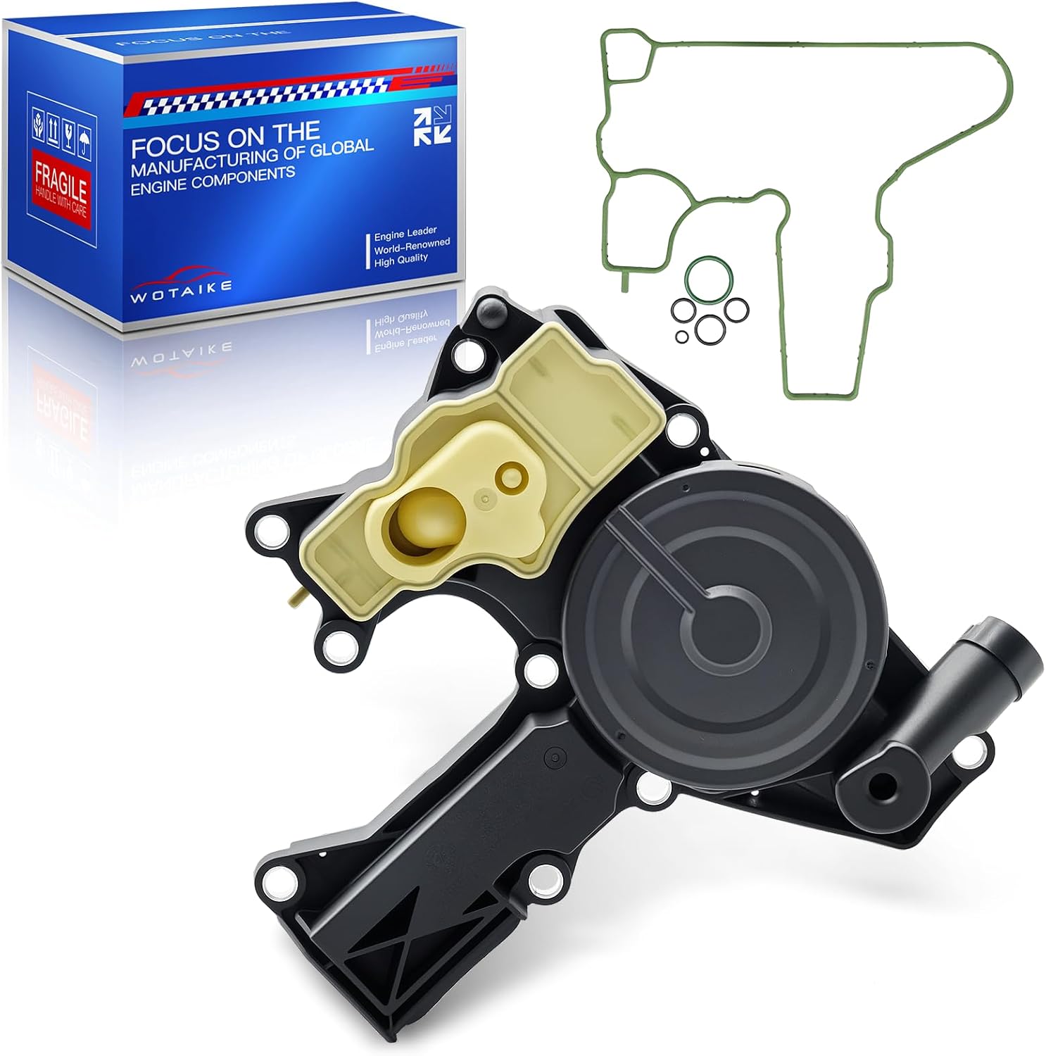 06H103495AJ PCV Valve Engine Crankcase Vent Valve Oil Separator for 2012-2018 Audi A3 A4 A5 A6 Q3 TT VW Golf Passat Tiguan Jetta Beetle GTI CC Eos 1.8T 2.0T Replaces#06H103495AE 06H103495