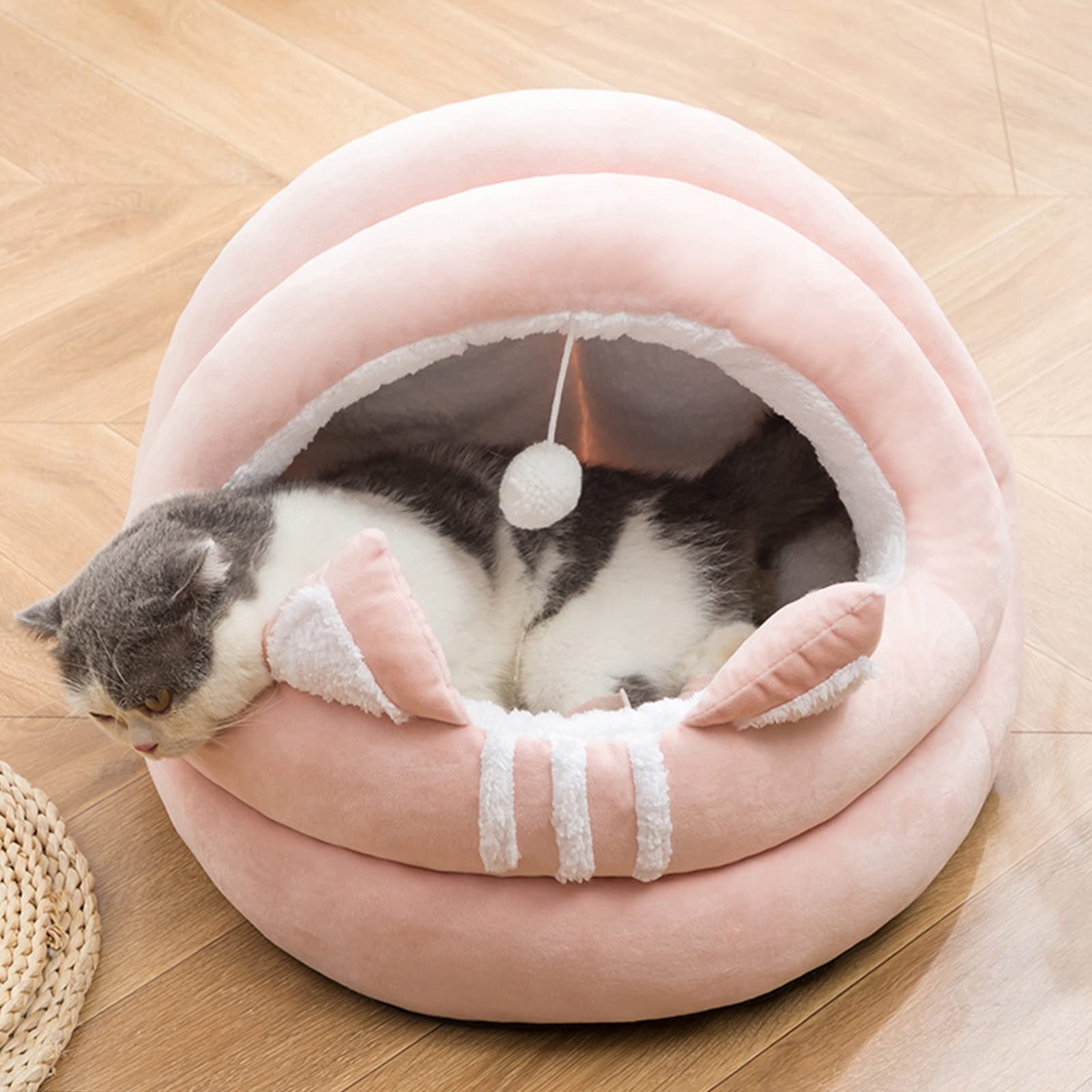 PETCUTE Cuccia per Gatti,Letto per Cani,Caldo Morbido Peluche Cuccia Gatto Cane per Grande Media Piccola Cani e Gatti,Lavabile Cuscino Letto di Gatto con Fondo Antiscivolo