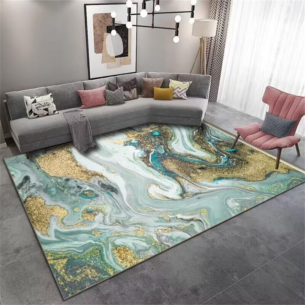 Alfombra infantil de 60x90cm ideal para crear una zona de juegos de arte abstracto en el salón