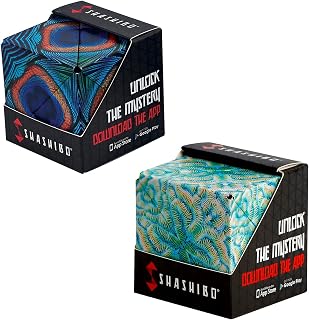Shashibo DODECA Magnetic Puzzle Cube Bundle, Wings and Undersea | 100+ Possible Shapes, Sensory Fidget Toy For Adults & Kids, Fun Shape Shifting Puzzle Box For All Ages