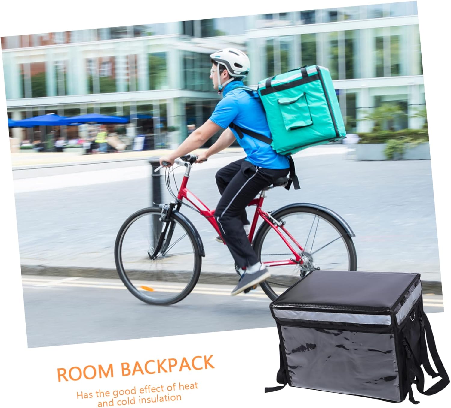 Unomor Insulated Refrigerator Lunch Box Black Food Insulation Case Portable Thermal Takeout Box for Cold Drinks Hot Meals