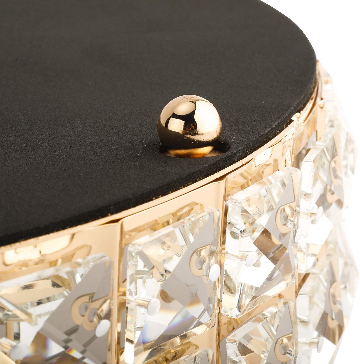 Plateau Décoratif En Cristal Avec Miroir - 25 Cm Argenté - Pour Coiffeuse, Salle De Bain, Décoration De Mariage, Cadeau