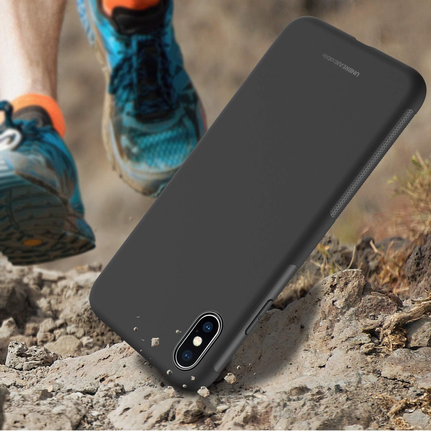 UNBREAKcable iPhone Xs Max Case, [Shock-Absorption] [Anti-Slip] iPhone Xs Max Cover, Anti-Fingerprint Coating Frosted Texture Slim Fit Protective Case for iPhone Xs Max 6.5" - Matte Black