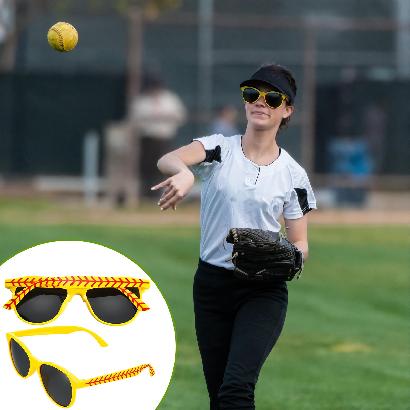 Relaxweex 12/24 Fútbol, Voleibol, Baloncesto, Sóftbol, Béisbol, Gafas de sol Deportivas, Regalo de Equipo Deportivo, Recuerdos de Fiesta, Bolsas de Relleno
