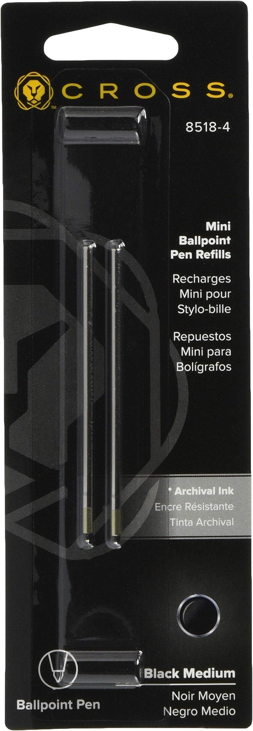 Cross Ballpoint Pen Oil Based Refill, Medium 85184, Black