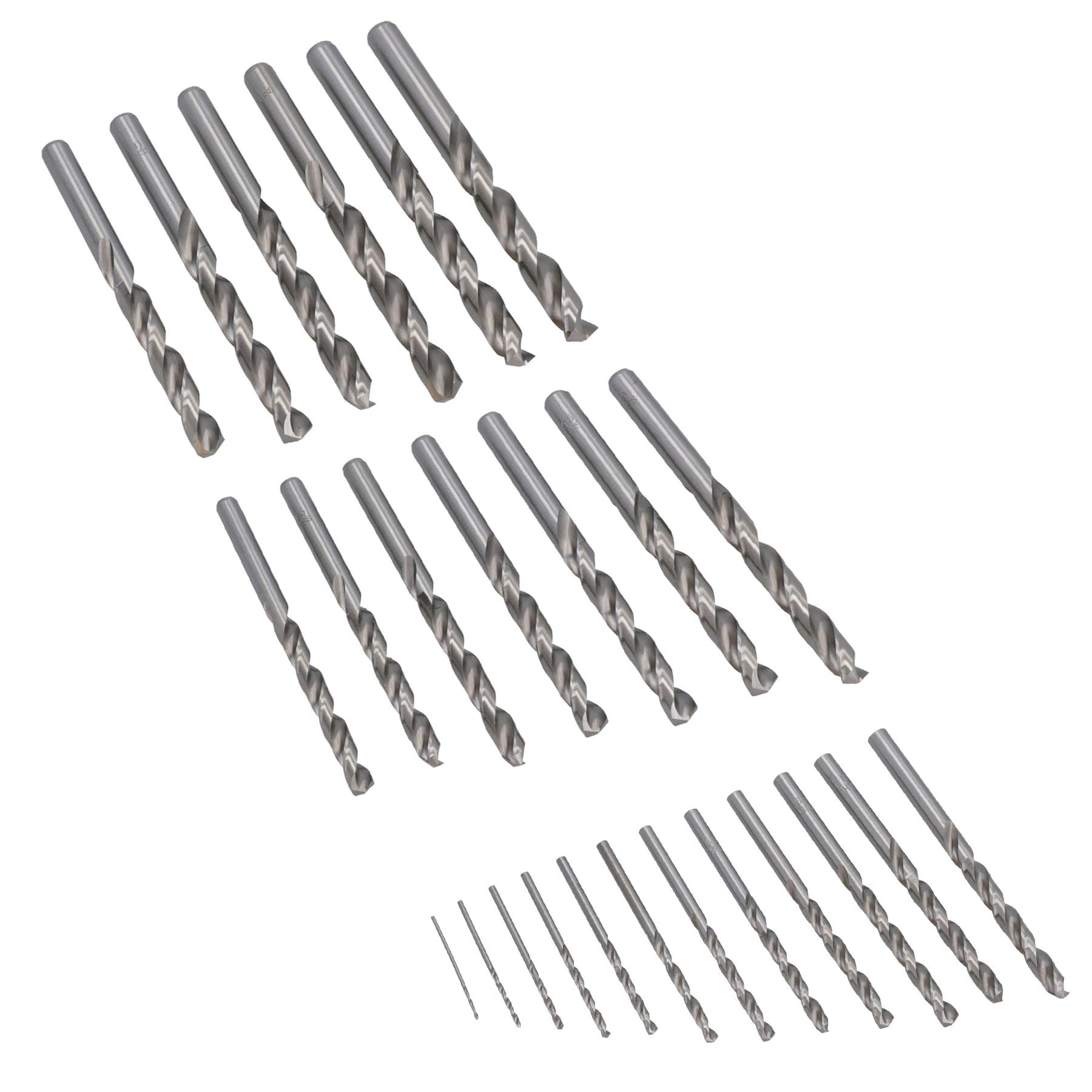 Set di 25 punte da trapano metriche HSS-G per metallo, plastica, rame, 1 mm - 13 mm