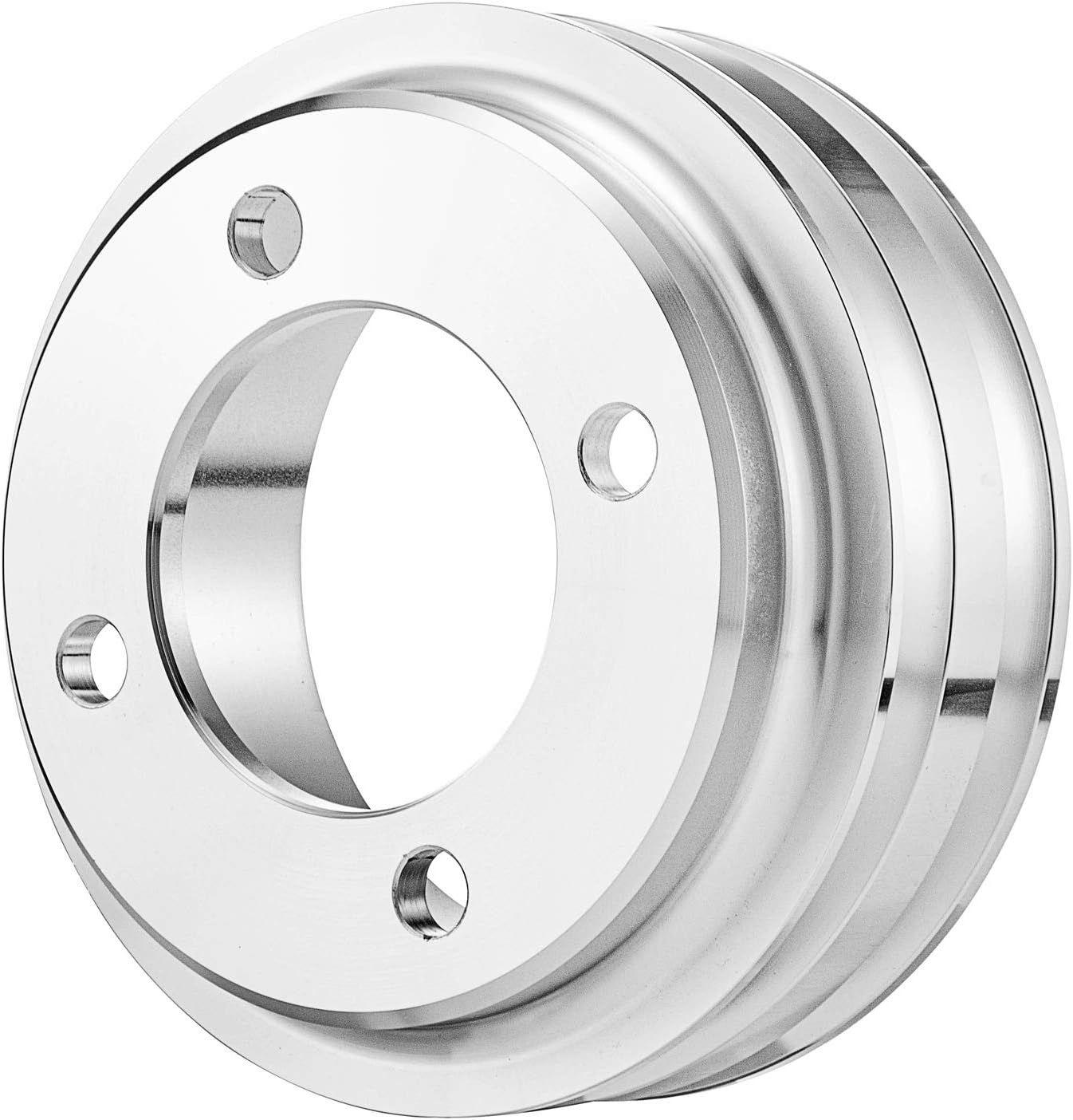 WeiSen 2 Groove 2V Crankshaft Pulley V-Belt Compatible with Ford 1969-UP Small Block 302 351w 351C 351W 351M 400 V8 5.0L