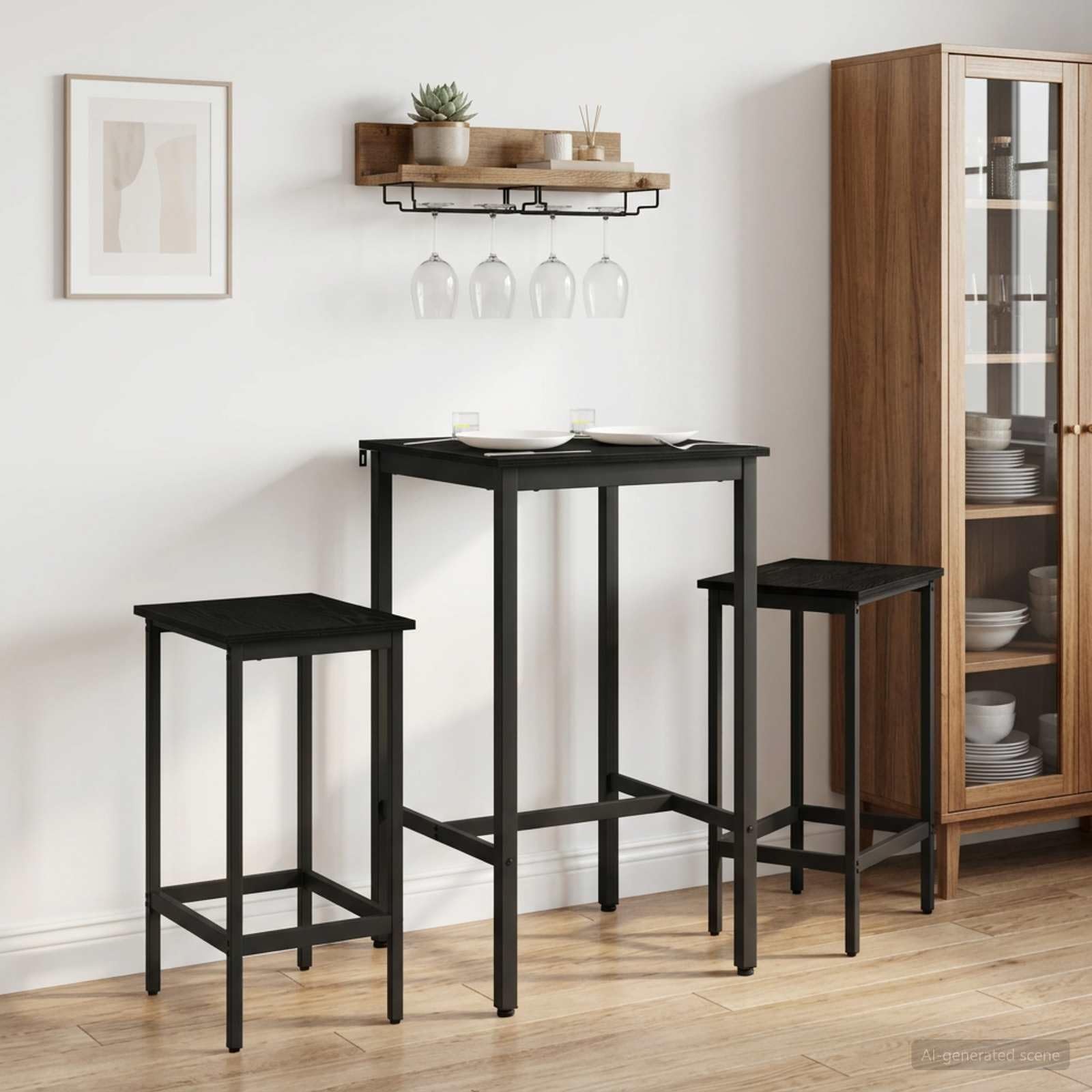 Taburete de Bar 2 uds. Roble Negro 40 x 32 x 74 cm, Taburetes de Cocina, 8.81 kg-8006146