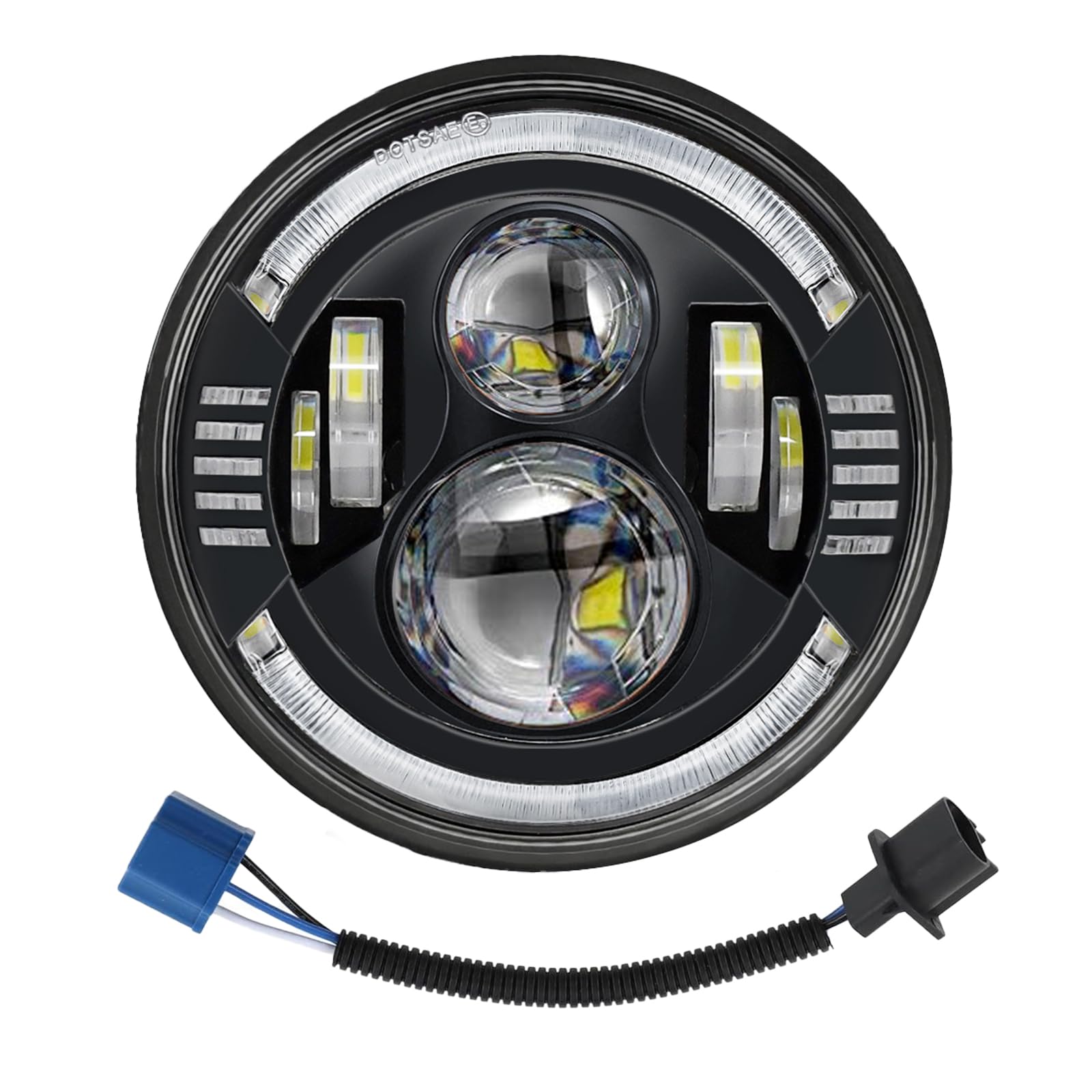 7 inch Motorcycle LED Headlight for Harley Davidson Road King Street Electra Glide Ultra Limited Special CVO Tri Deluxe Classic Fat Boy Low Freewheeler Switchback Screamin Heritage Softail Slim 114