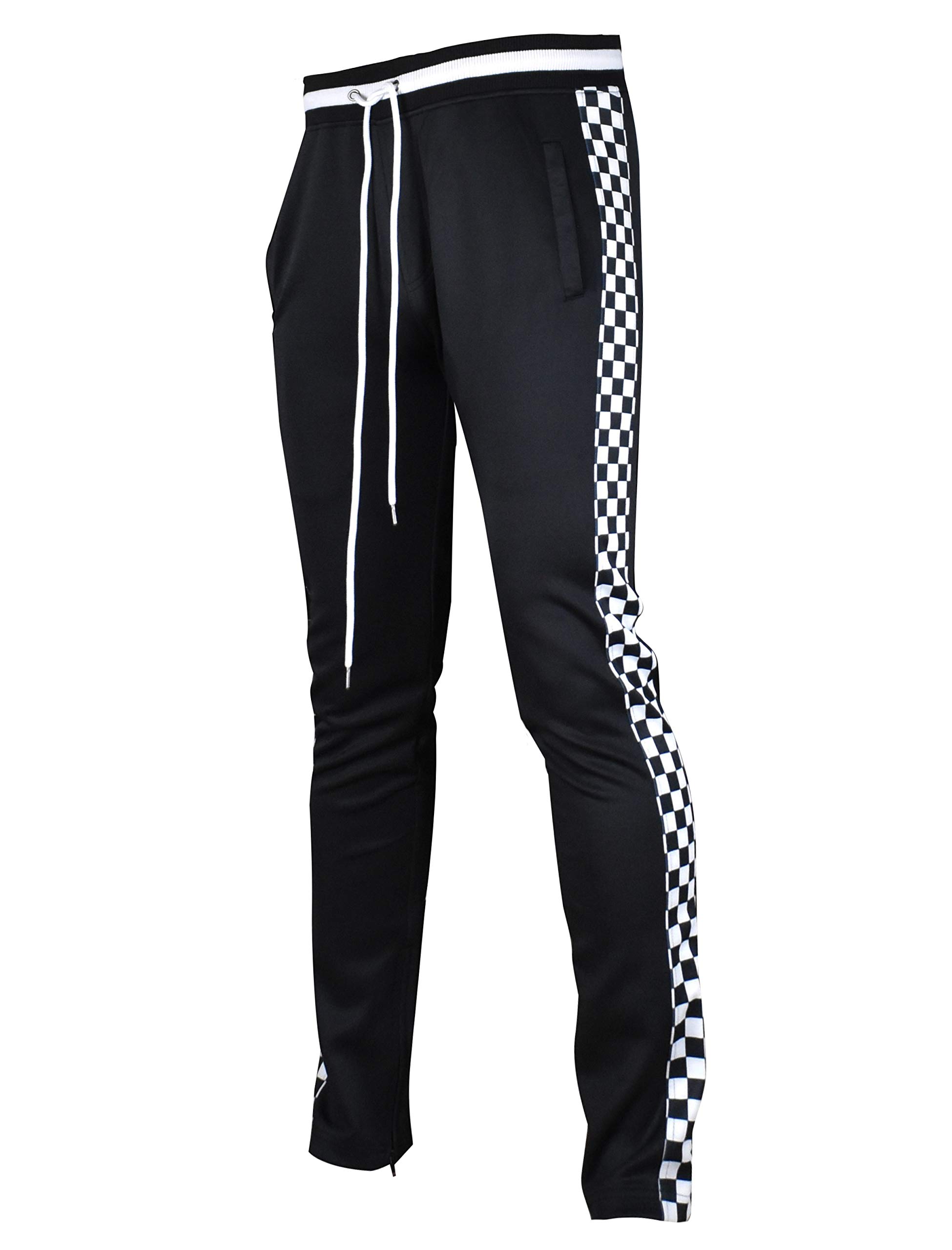 Track Pants S41700 Mens Premium Slim Athletic Fitness Lifestyle Workout Bottoms - Classic Fit