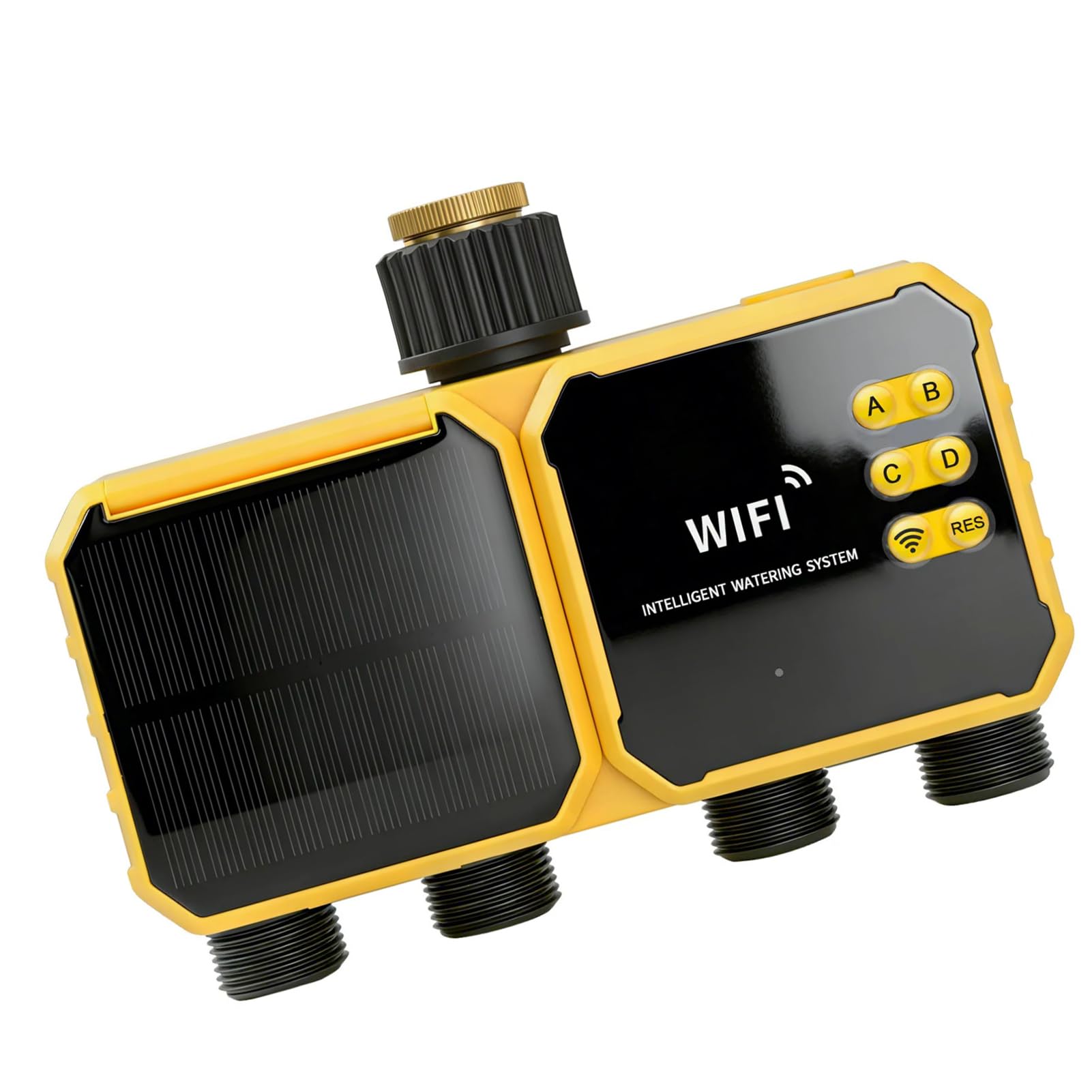 Topiky Intelligente Irrigatore Timer Ad Energia Solare, Telecomando, Rilevamento della Pioggia, Irrigazione Programmabile per L'irrigazione del Giardino (Filettatura BSP3/4”.)