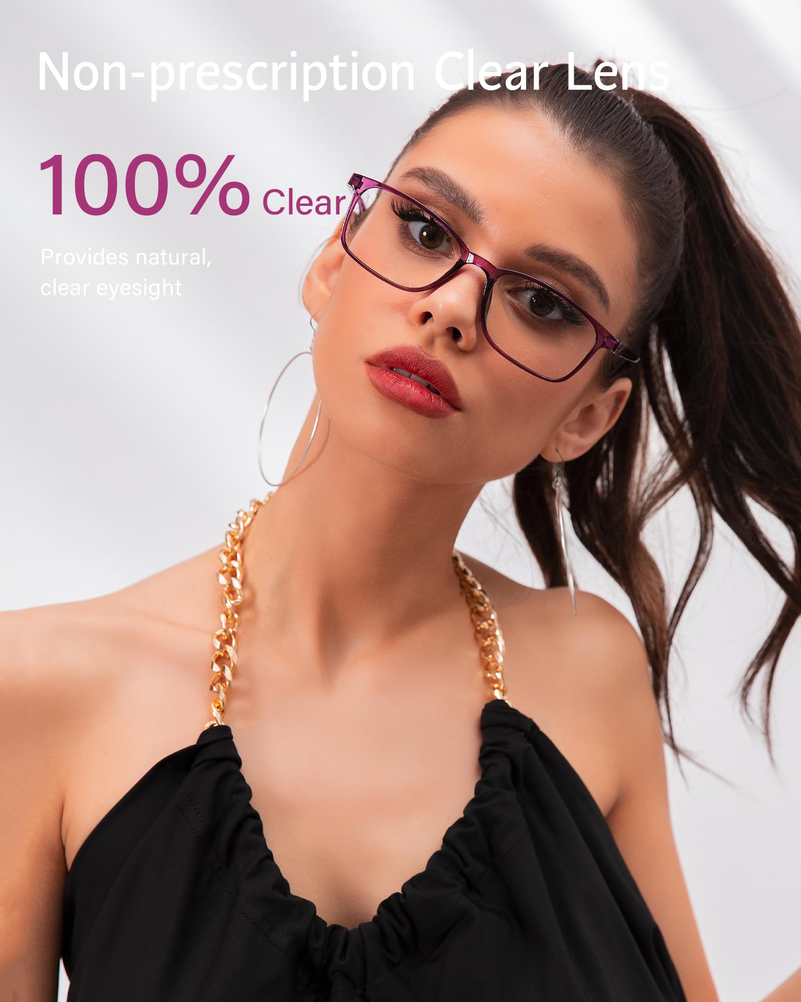 ANRRI Blue Light Blocking Glasses Anti Glare Men Eye Protect Computer Screen Game Eyeglasses Lightweight Vintage Frame Women (Purple - Image 3