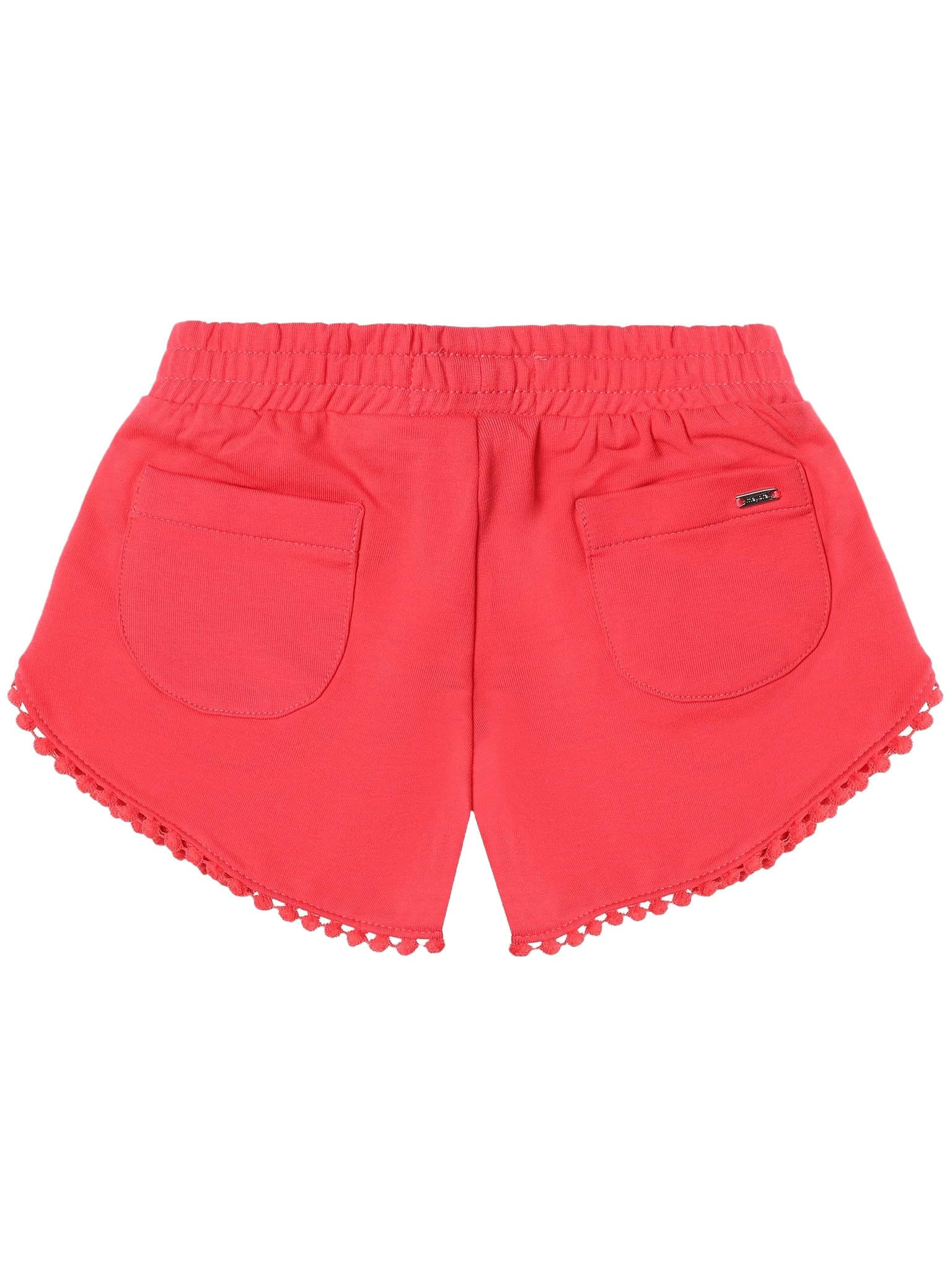 Mayoral Pantaloncini Estivi per Ragazza 3 a 9 Anni, Shorts Bambina, Elastico in Vita, Decorazione con Pompon, Comodi e Traspiranti, Perfetti per Casual e Vacanze, Navy, 607, 3284