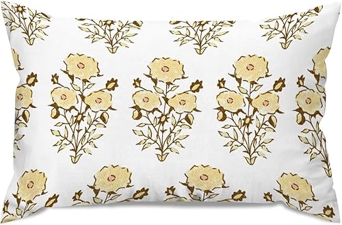 Miniatura 7 de ArogGeld Funda de almohada con diseño de flores verdes y verde azulado en monzón, estilo chinoiserie, estilo chinoiserie, funda de almohada de doble