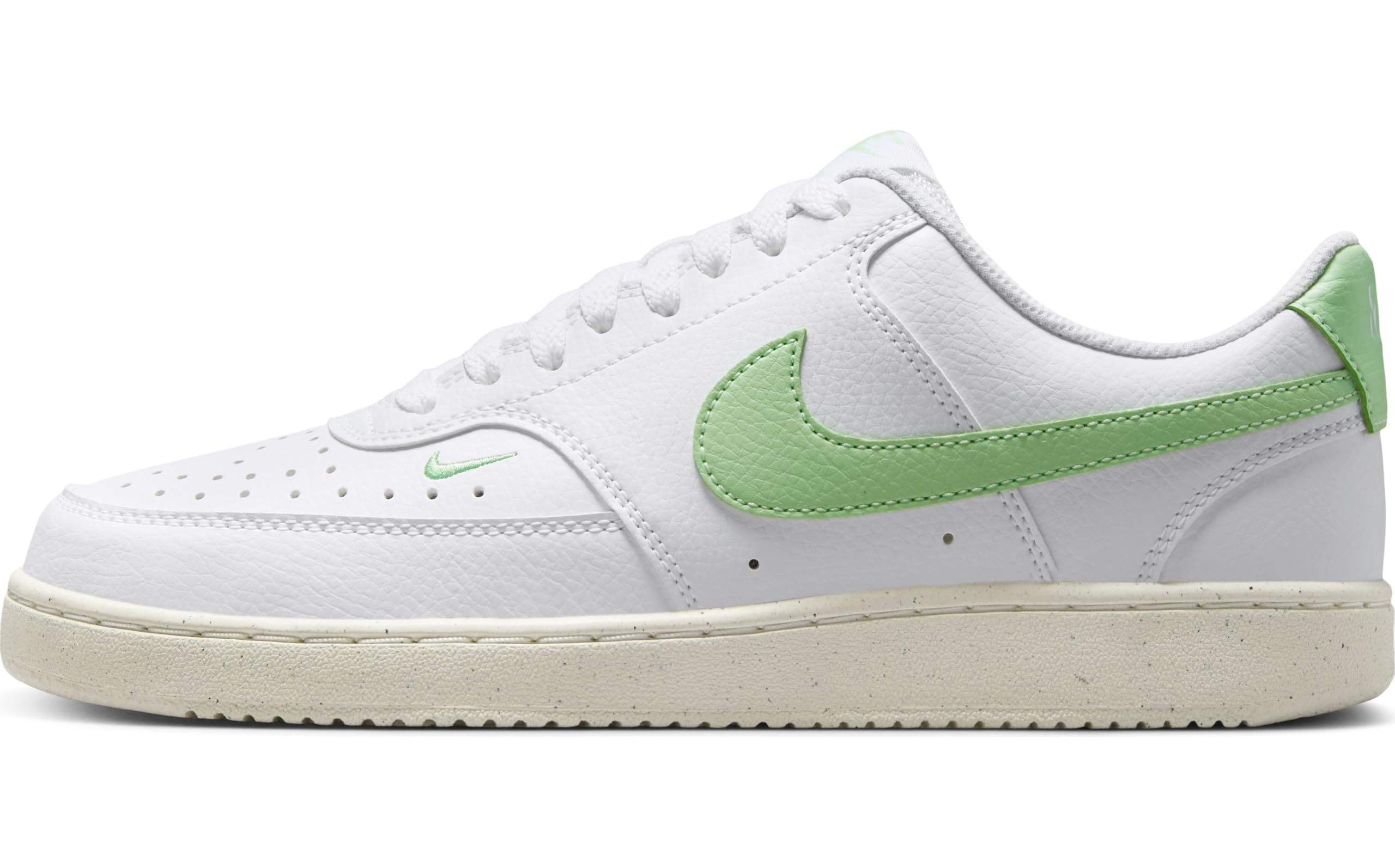 NIKE Womens Court Vision Low Next Nature Sneaker, White Vapor Green Sail, 7 UK