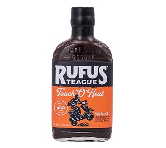 Rufus Teague Teagues Touch O Heat BBQ Sauce, 15.25 OZ | Great for Grilling and Recipes, Flavor for Any Dish, Pantry and Gifting Favorite, For Everyday Meals, Pantry Staple