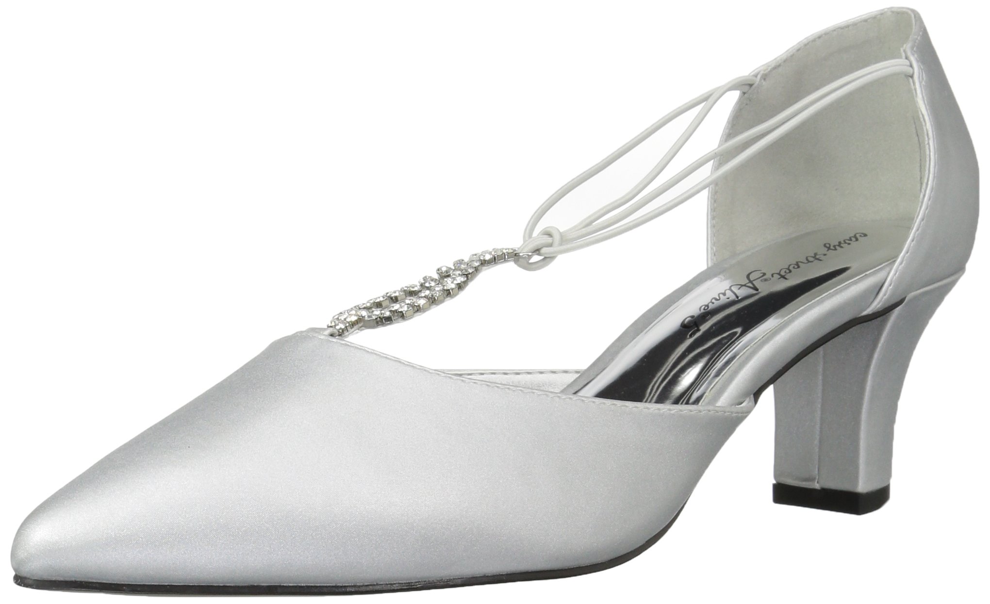 Easy Street Women's Moonlight Dress Pump, Silver Satin, 6.5 UK
