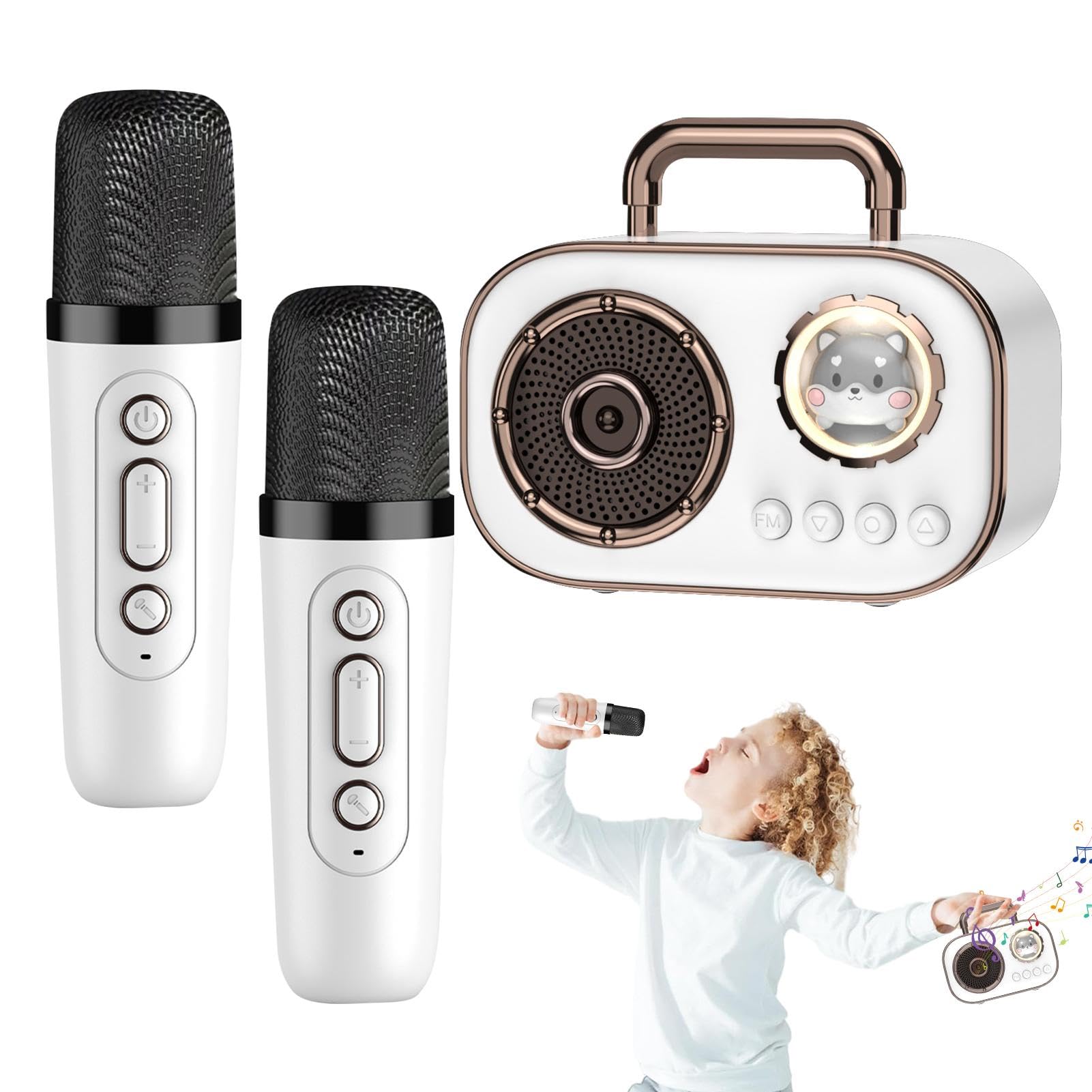 Conjunto de micrófono y Altavoz, máquina de Karaoke con micrófonos