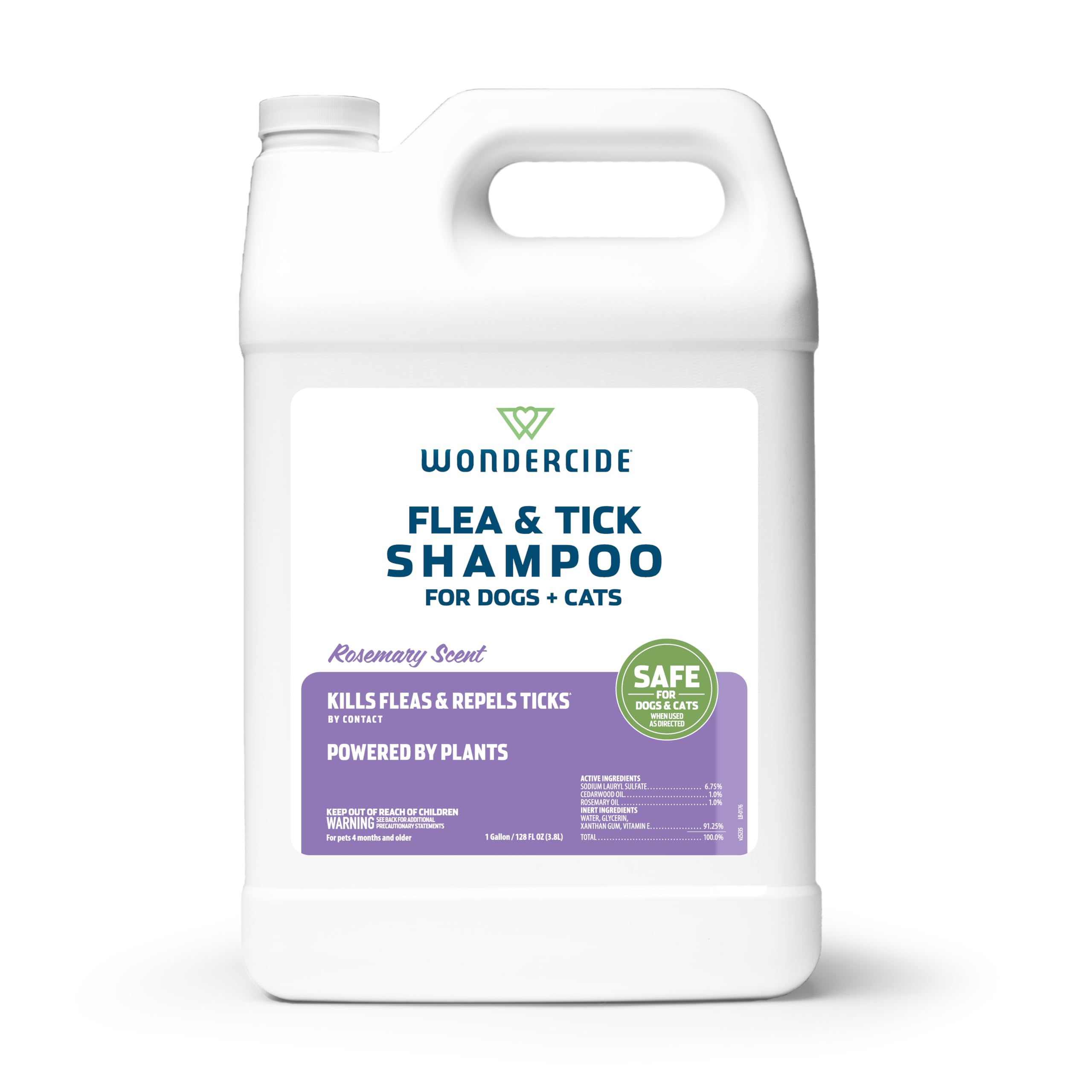 Wondercide - Flea &amp; Tick Shampoo for Dogs and Cats - Rosemary- 128 Fl oz