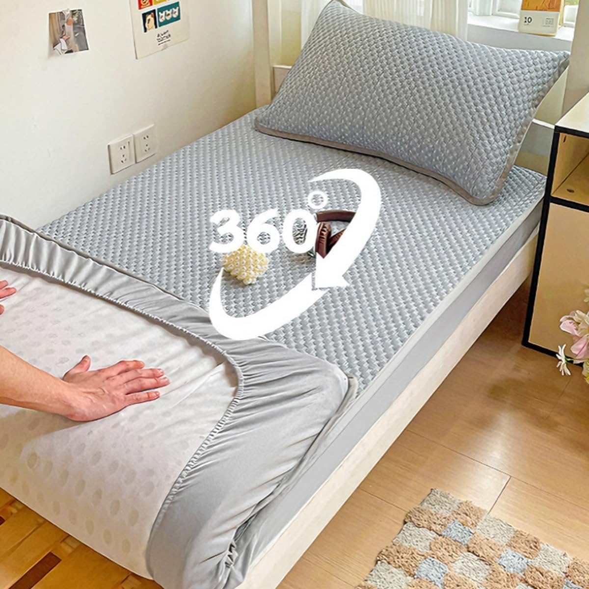 Protector de colchón de enfriamiento, Funda de colchón de Cama Individual
